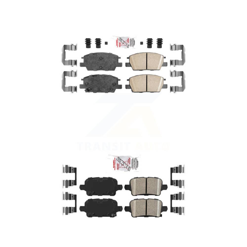 AmeriBRAKES - KNF-100569 - Front and Rear Disc Brake Pad Kits