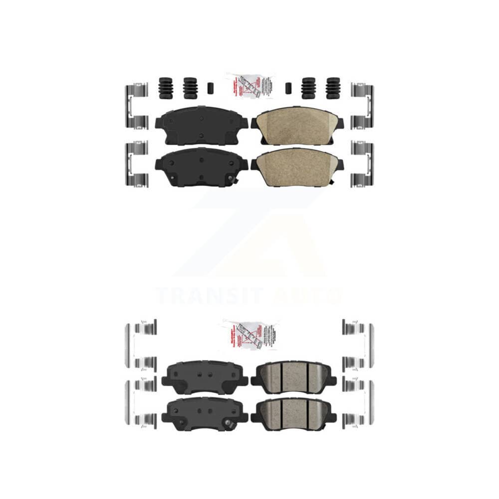 AmeriBRAKES - KNF-100570 - Front and Rear Disc Brake Pad Kits
