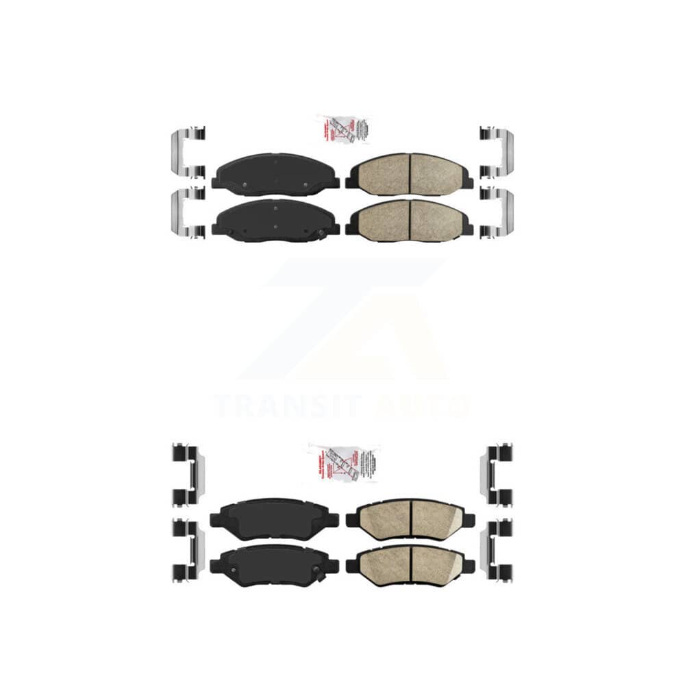 AmeriBRAKES - KNF-100587 - Front and Rear Disc Brake Pad Kits