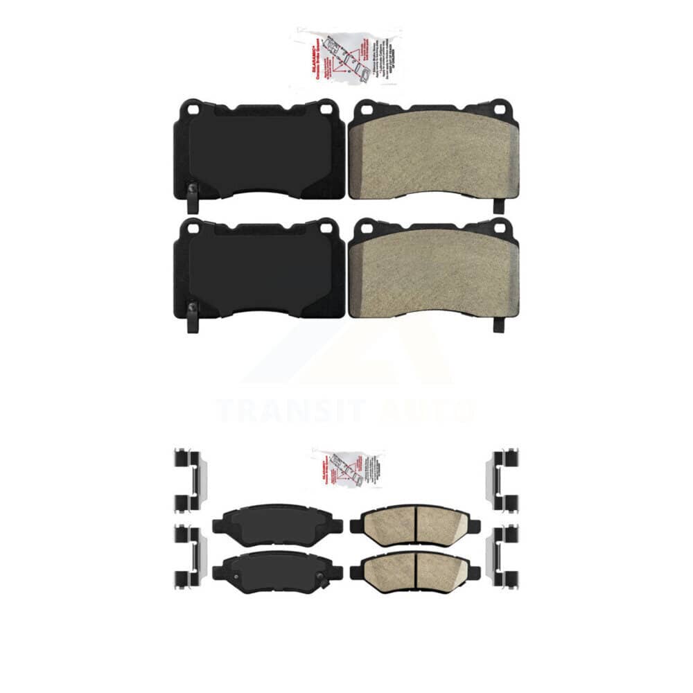 AmeriBRAKES - KNF-100590 - Front and Rear Disc Brake Pad Kits