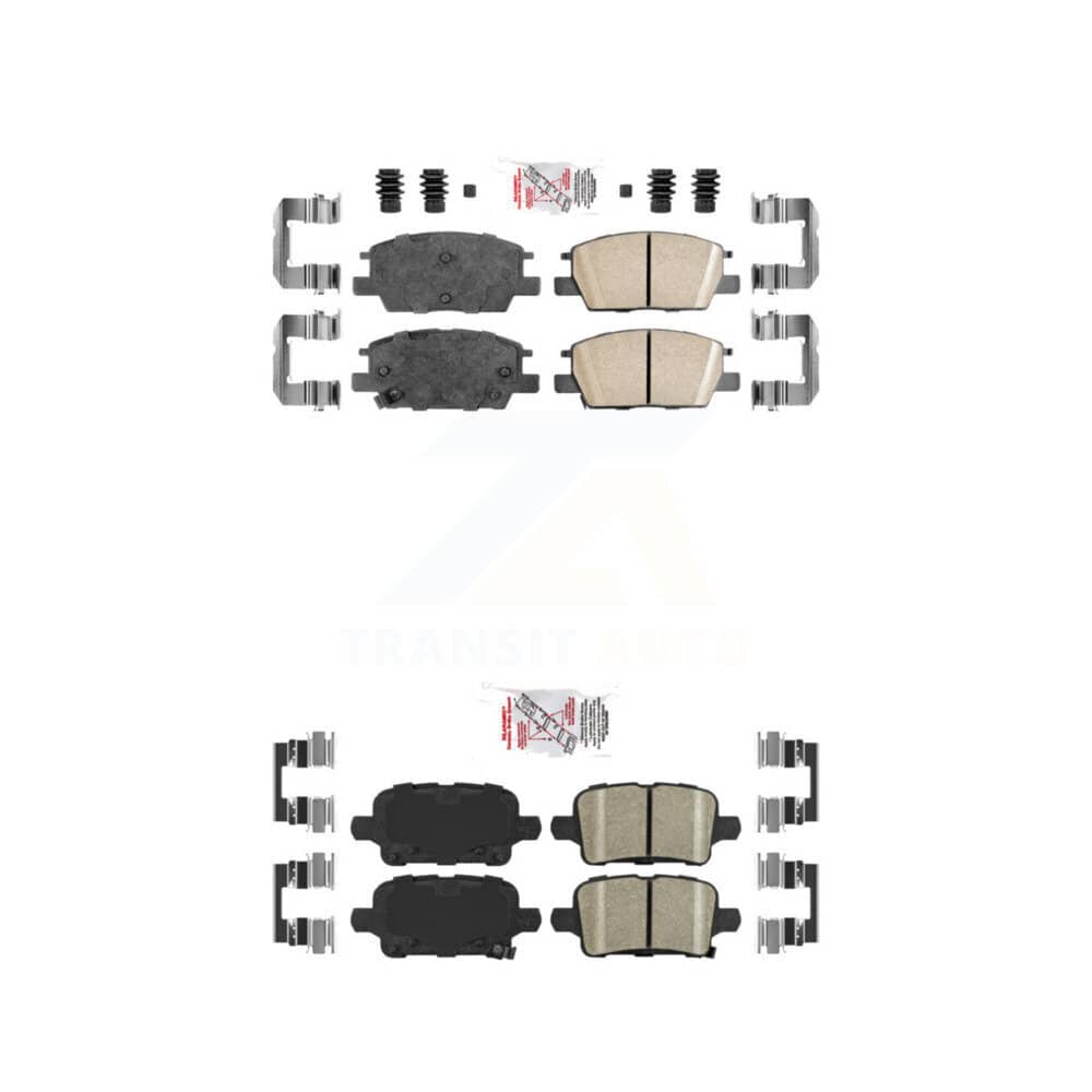 AmeriBRAKES - KNF-100628 - Front and Rear Disc Brake Pad Kits
