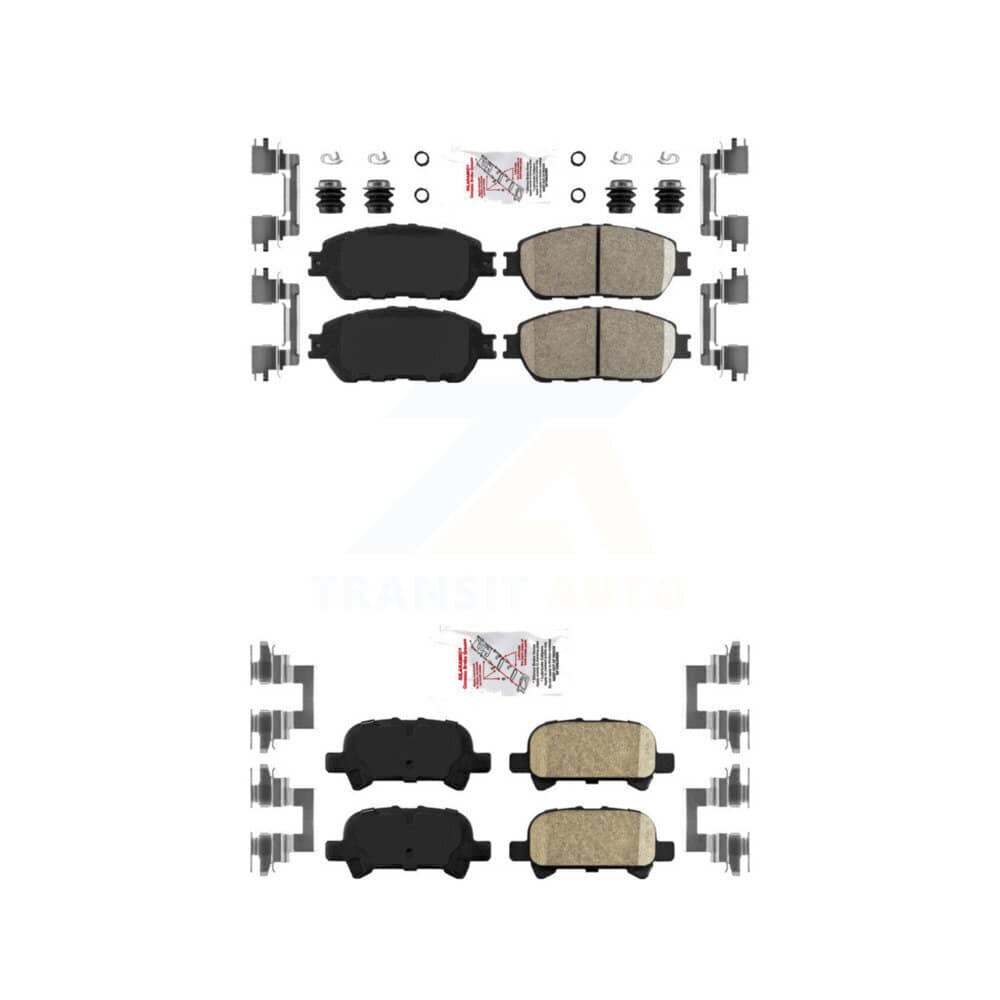 AmeriBRAKES - KNF-100658 - Front and Rear Disc Brake Pad Kits