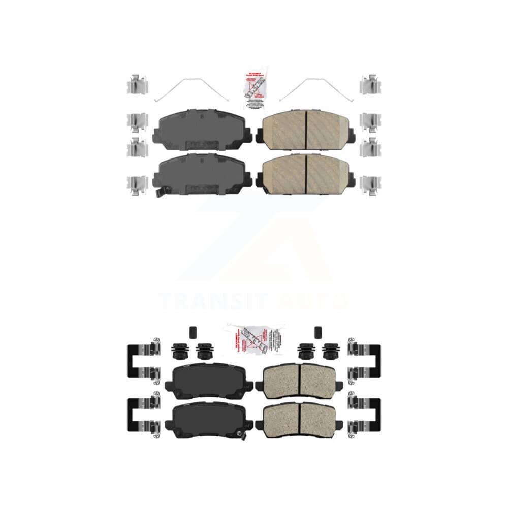AmeriBRAKES - KNF-100758 - Front and Rear Disc Brake Pad Kits