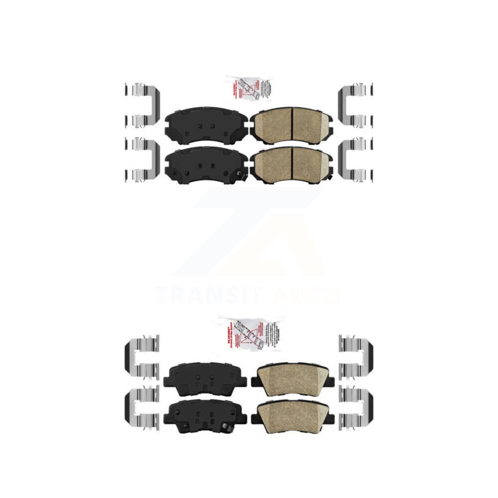 AmeriBRAKES - KNF-100785 - Front and Rear Disc Brake Pad Kits