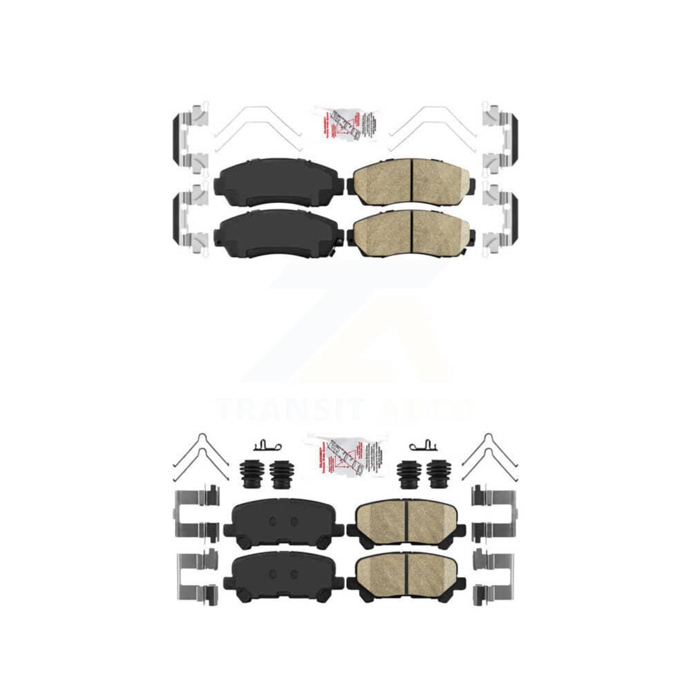 AmeriBRAKES - KNF-100872 - Front and Rear Disc Brake Pad Kits
