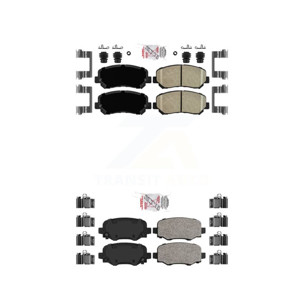 AmeriBRAKES - KNF-101021 - Front and Rear Disc Brake Pad Kits