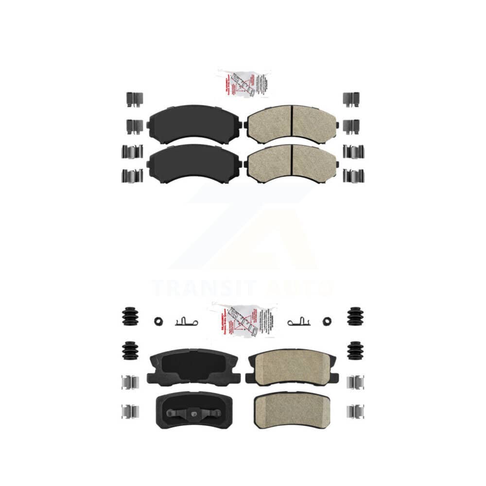 AmeriBRAKES - KNF-101204 - Front and Rear Disc Brake Pad Kits