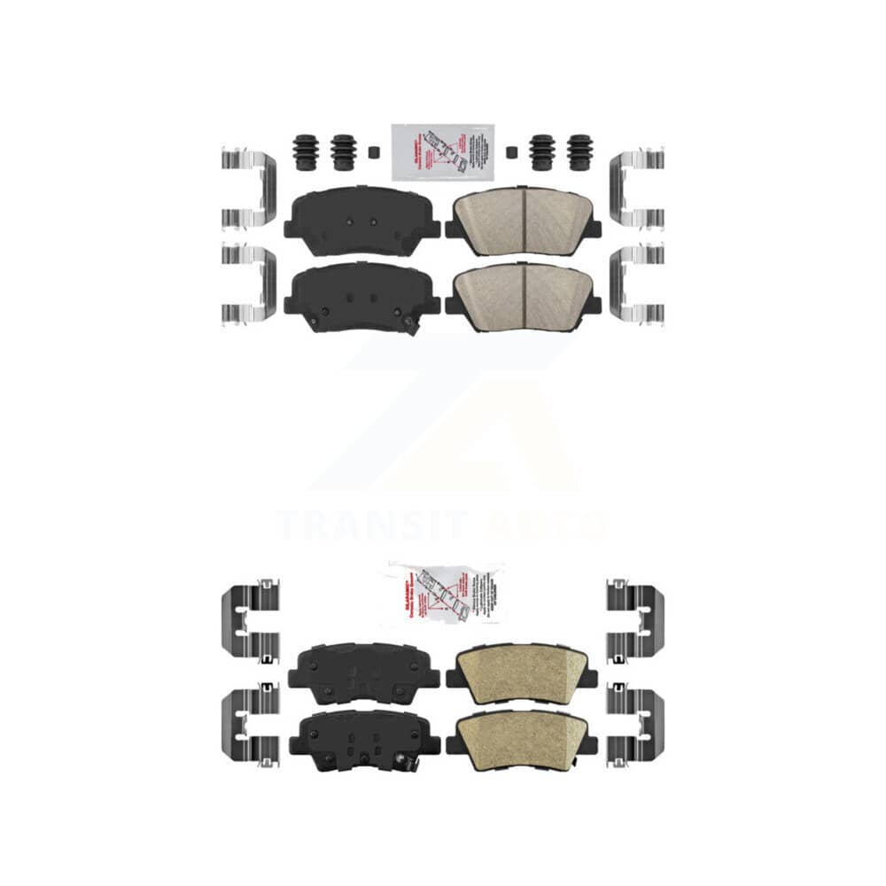 AmeriBRAKES - KNF-101218 - Front and Rear Disc Brake Pad Kits