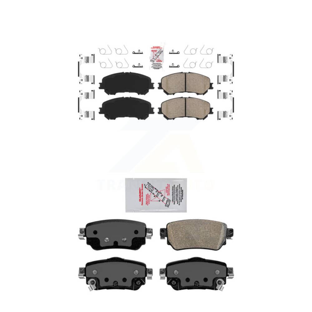 AmeriBRAKES - KNF-101266 - Front and Rear Disc Brake Pad Kits