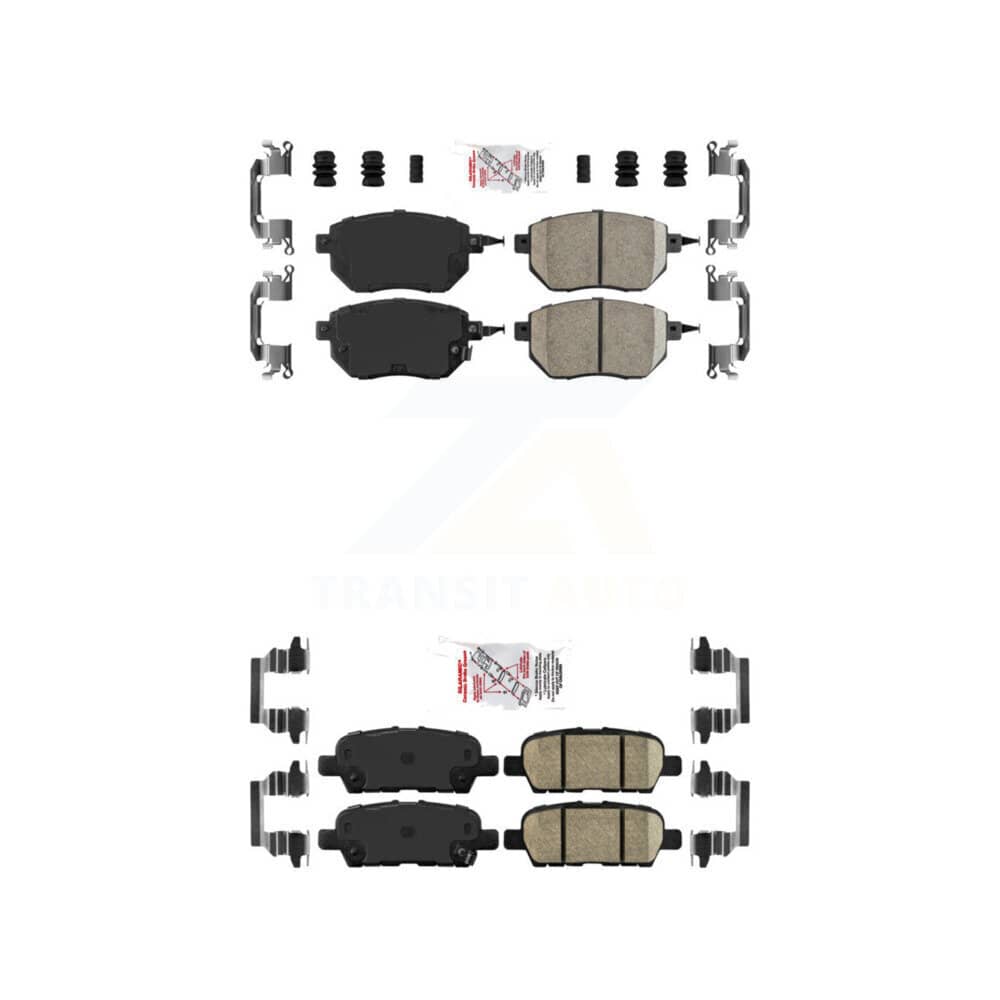 AmeriBRAKES - KNF-101273 - Front and Rear Disc Brake Pad Kits