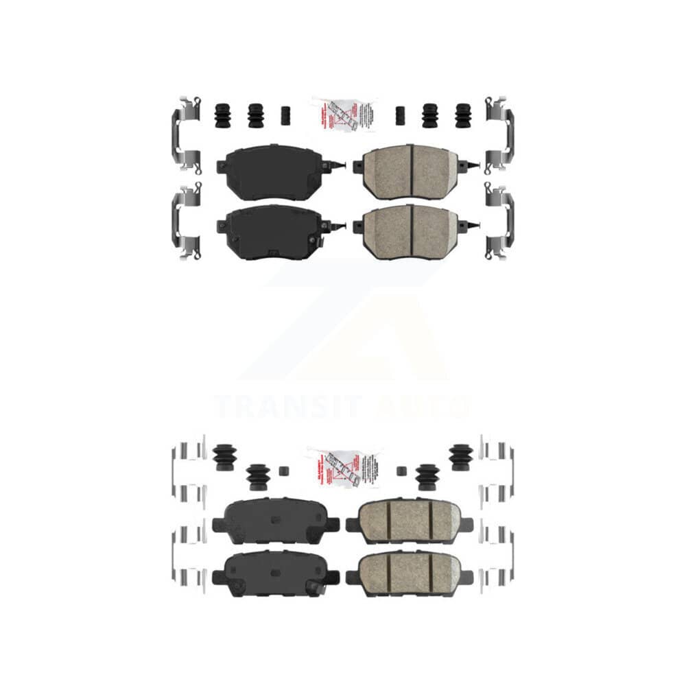 AmeriBRAKES - KNF-101274 - Front and Rear Disc Brake Pad Kits