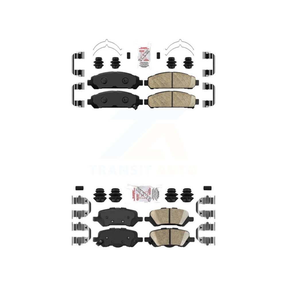 AmeriBRAKES - KNF-101332 - Front and Rear Disc Brake Pad Kits
