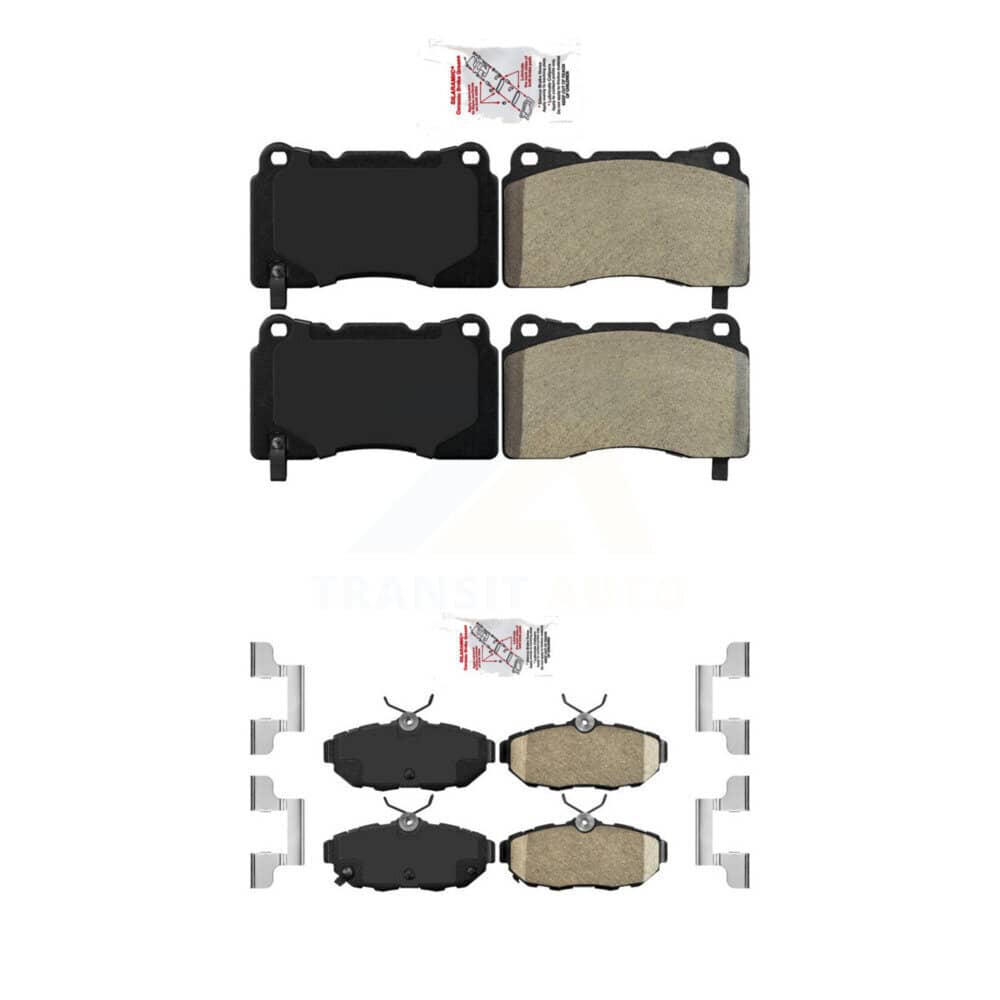 AmeriBRAKES - KNF-101358 - Front and Rear Disc Brake Pad Kits