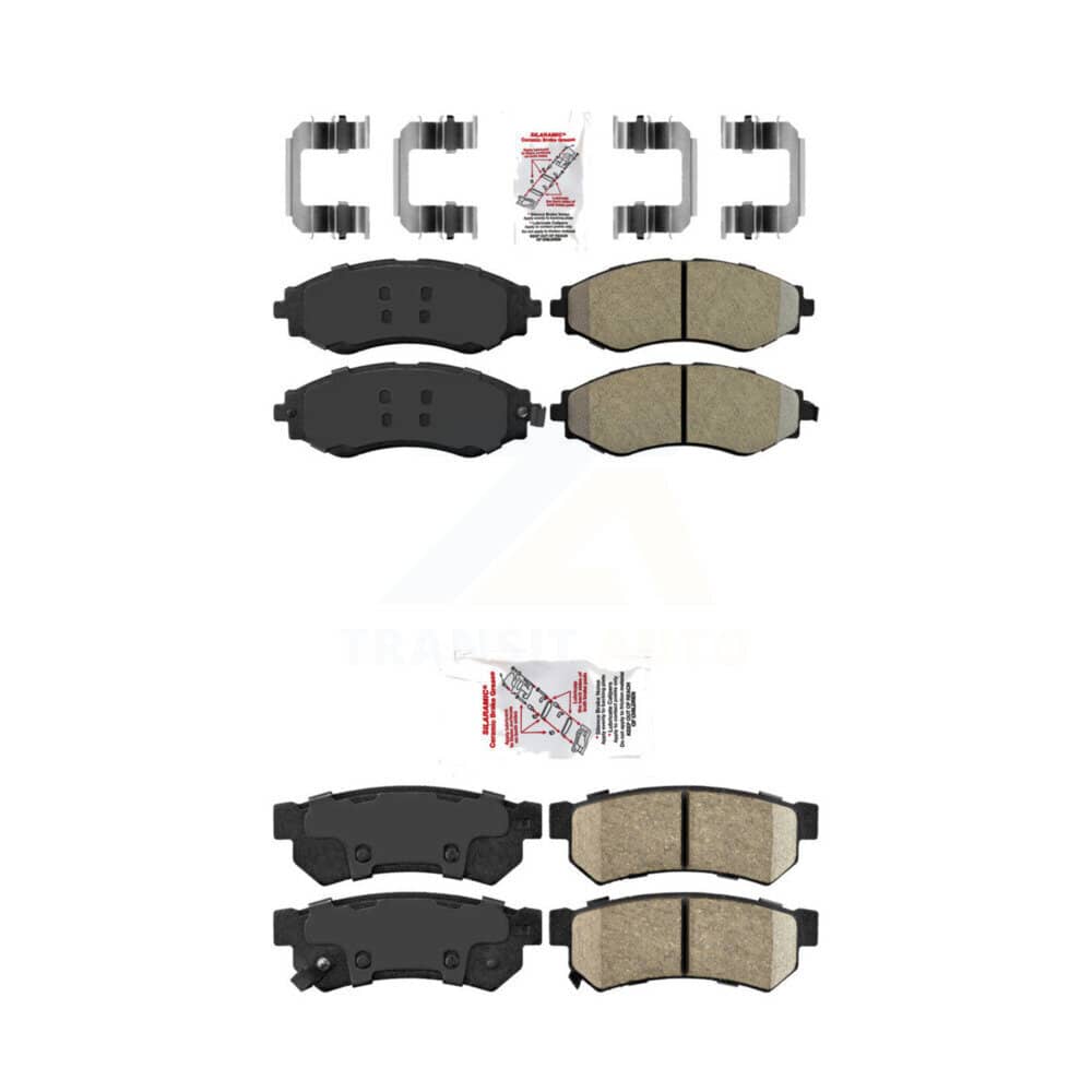 AmeriBRAKES - KNF-101404 - Front and Rear Disc Brake Pad Kits