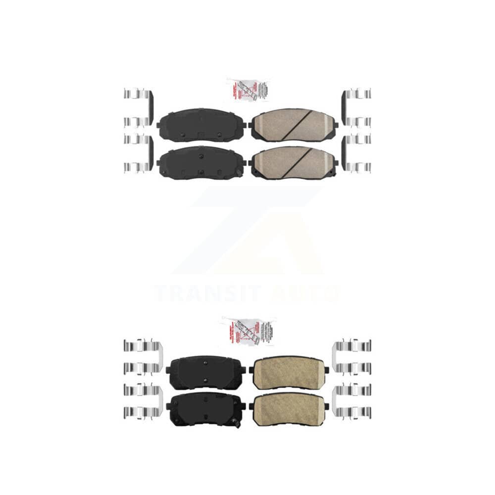 AmeriBRAKES - KNF-101424 - Front and Rear Disc Brake Pad Kits