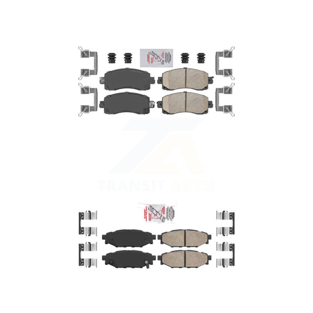 AmeriBRAKES - KNF-101428 - Front and Rear Disc Brake Pad Kits