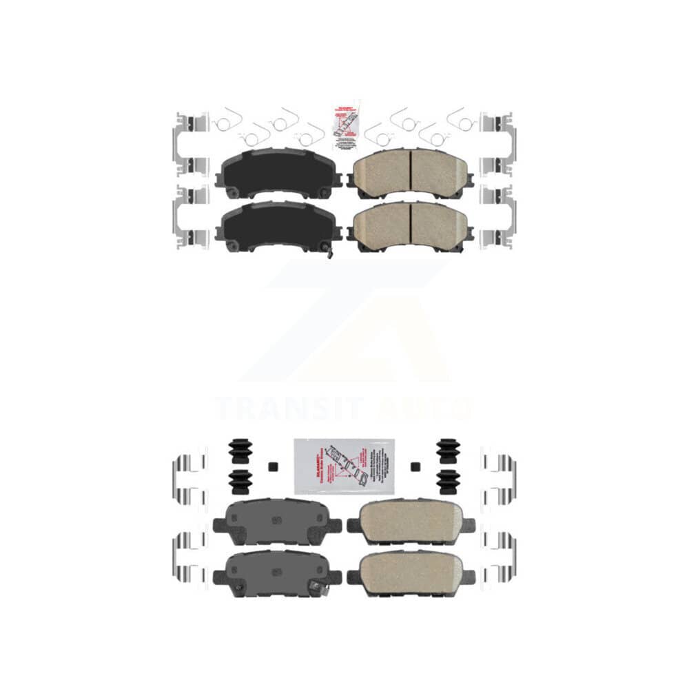 AmeriBRAKES - KNF-101487 - Front and Rear Disc Brake Pad Kits