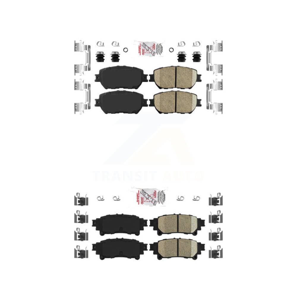 AmeriBRAKES - KNF-101655 - Front and Rear Disc Brake Pad Kits