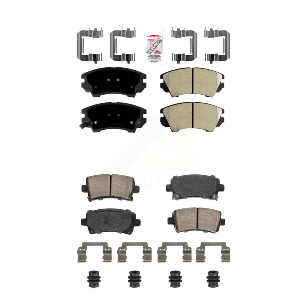 AmeriBRAKES - KNF-101817 - Front and Rear Disc Brake Pad Kits