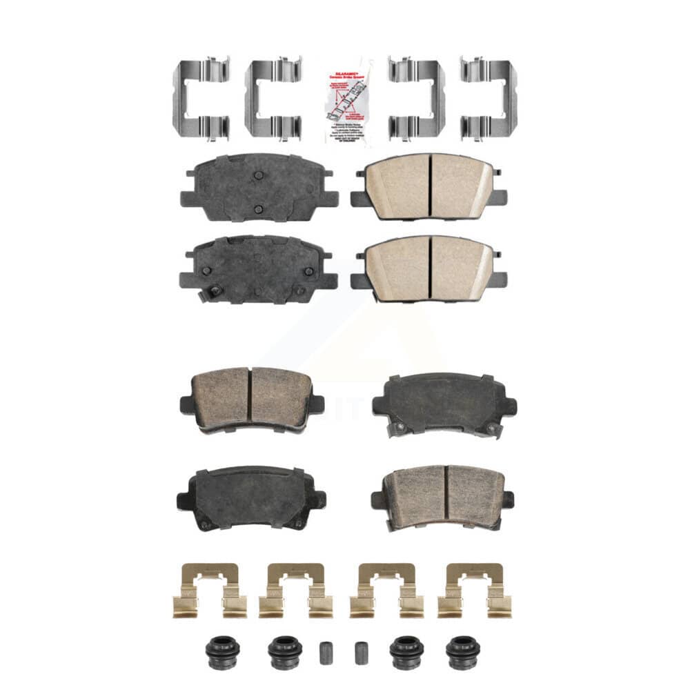 AmeriBRAKES - KNF-101912 - Front and Rear Disc Brake Pad Kits