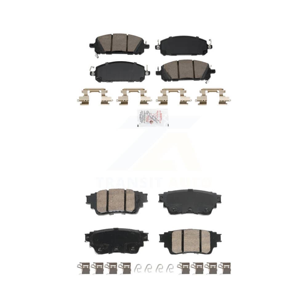 AmeriBRAKES - KNF-101963 - Front and Rear Disc Brake Pad Kits