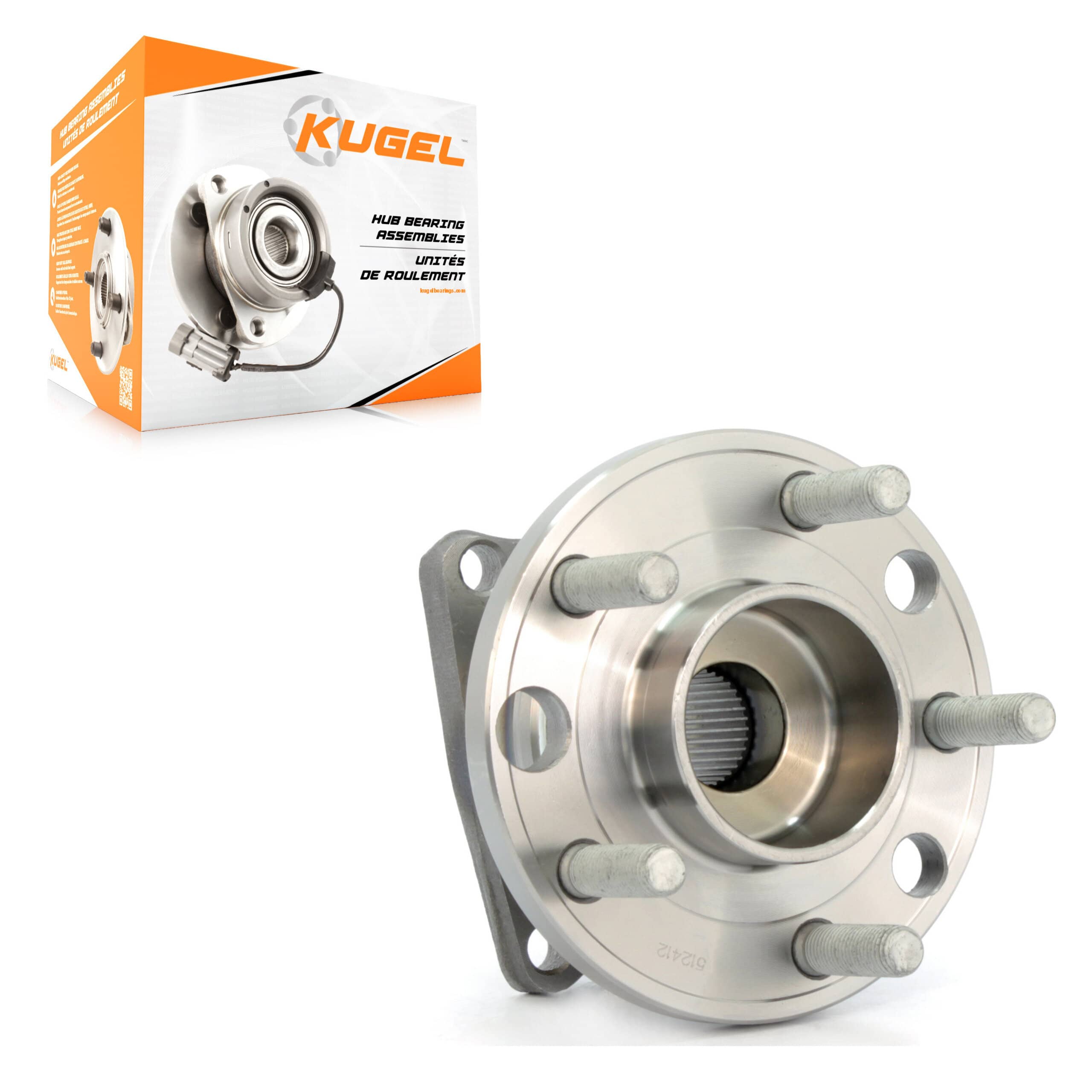 Kugel - 70-512412 - Rear Wheel Bearing and Hub Assembly