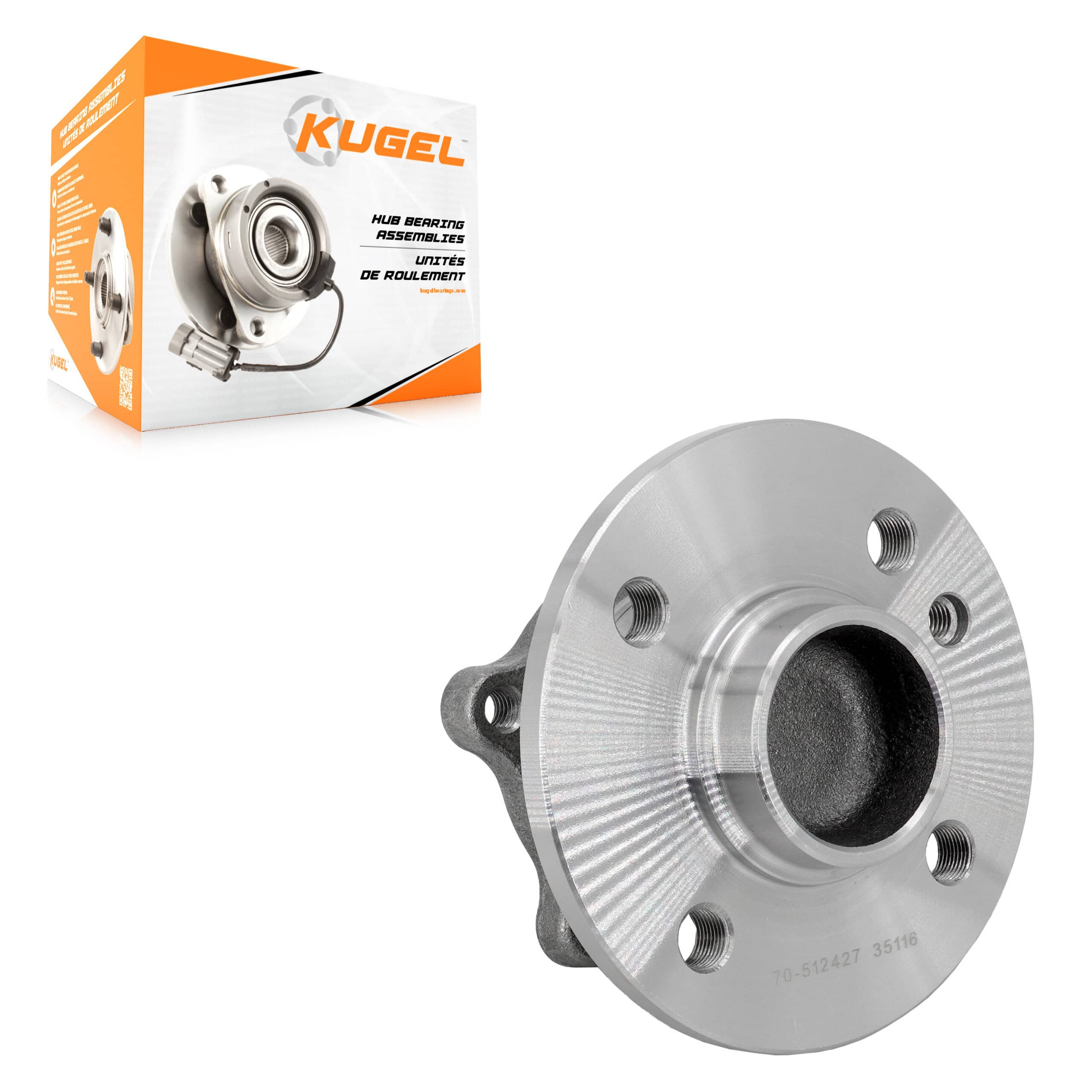 Kugel - 70-512427 - Rear Wheel Bearing and Hub Assembly