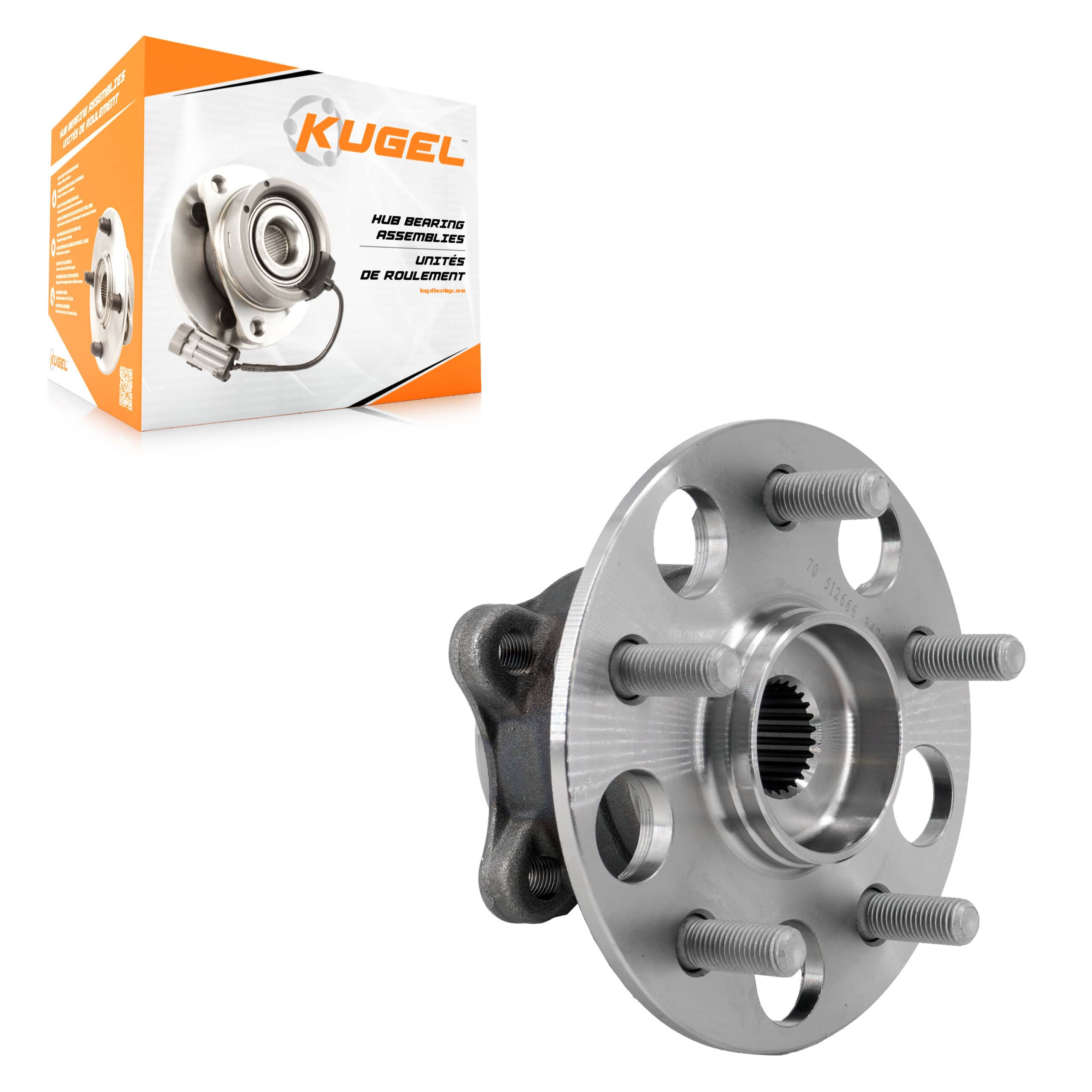 Kugel - 70-512666 - Rear Wheel Bearing and Hub Assembly