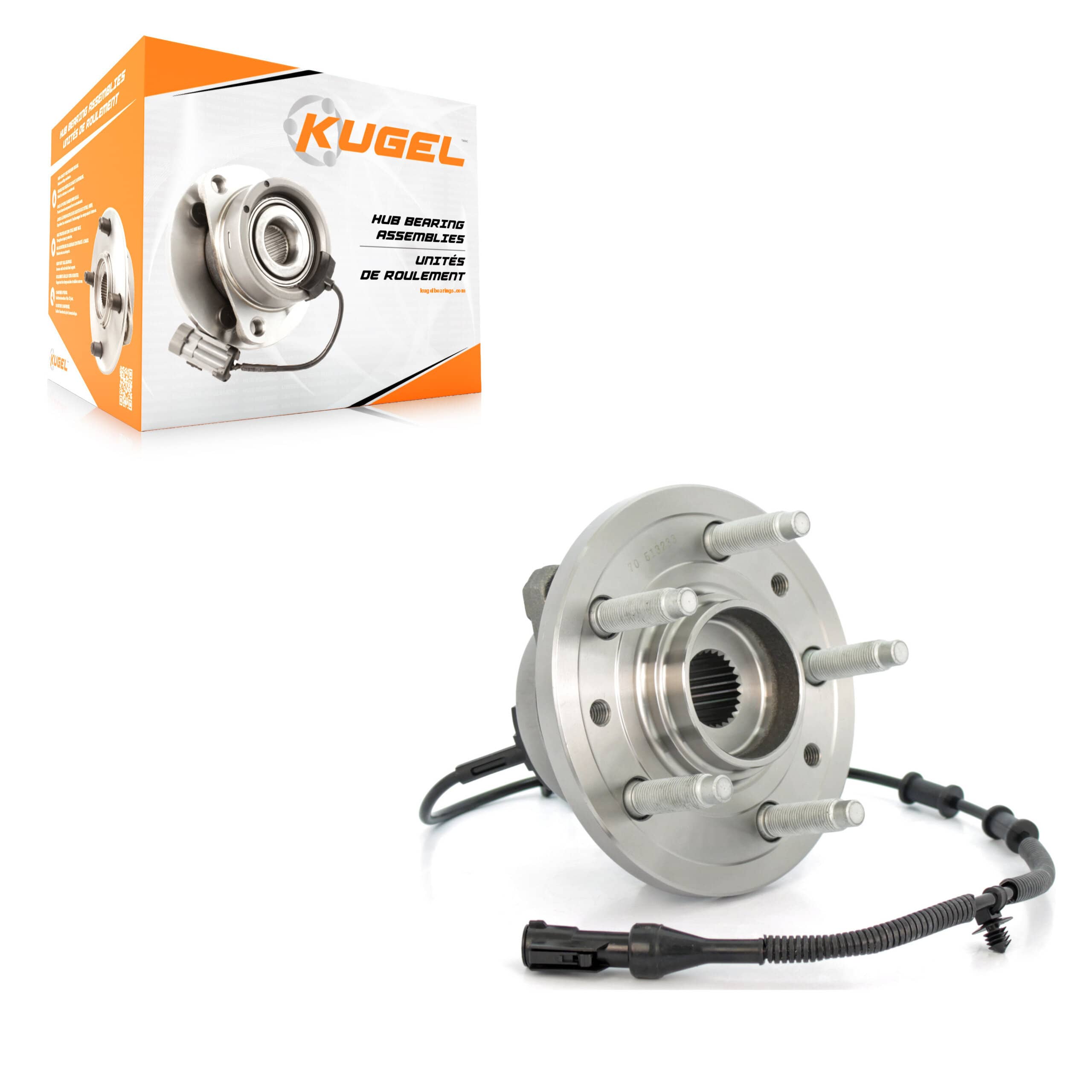 Kugel - 70-513233 - Front Right Wheel Bearing and Hub Assembly