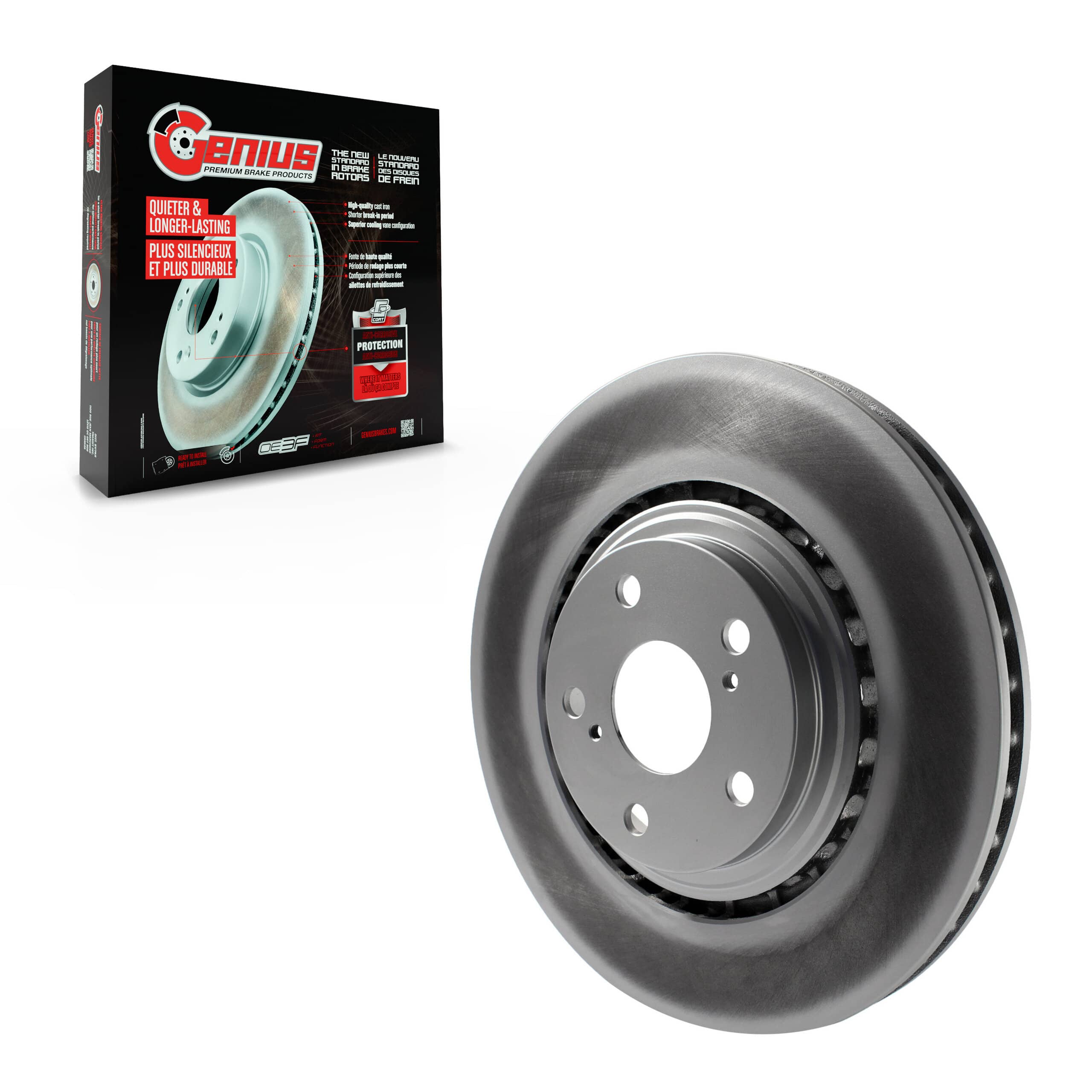 Genius - GCR-980636 - Front Disc Brake Rotor
