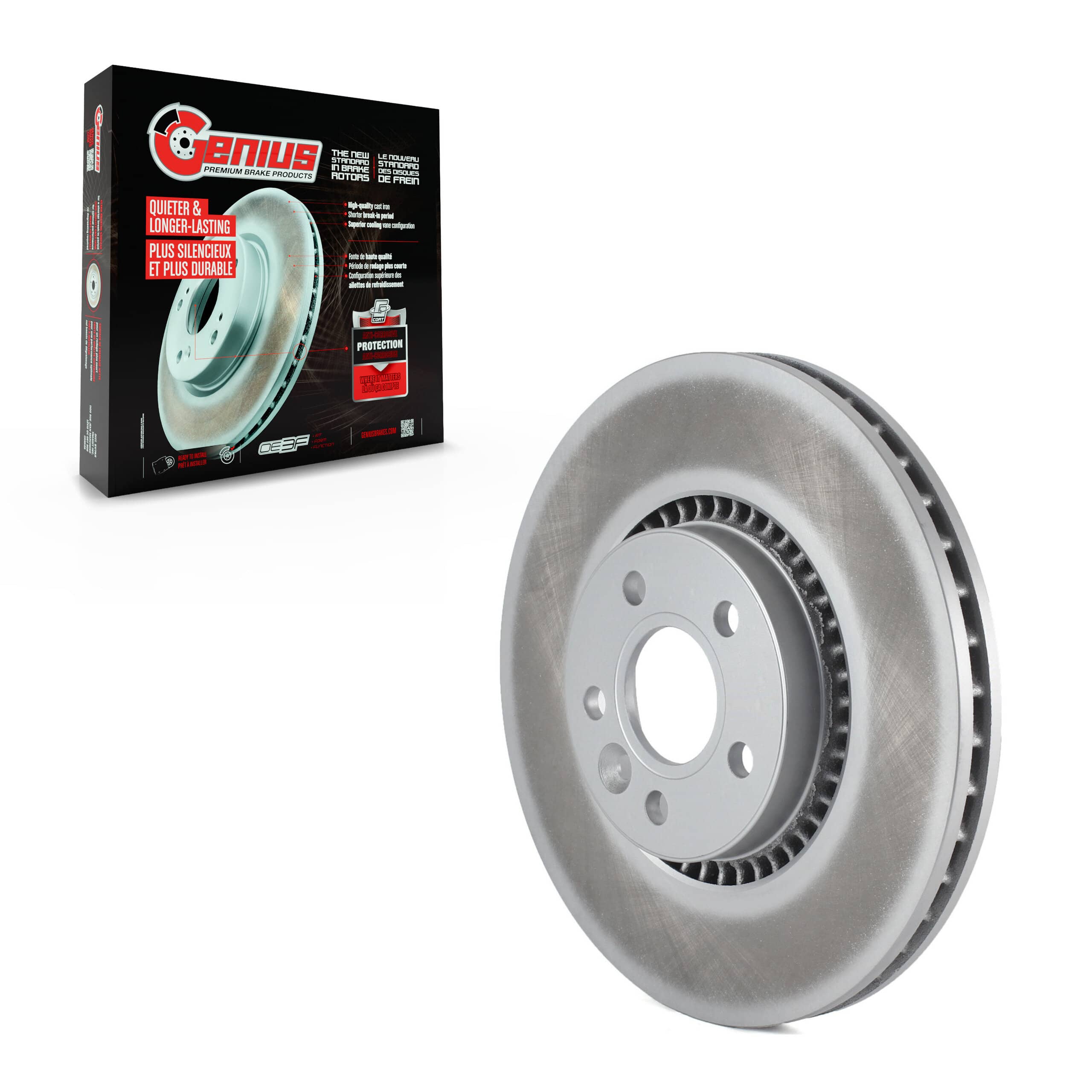 Genius - GCR-980642 - Front Disc Brake Rotor