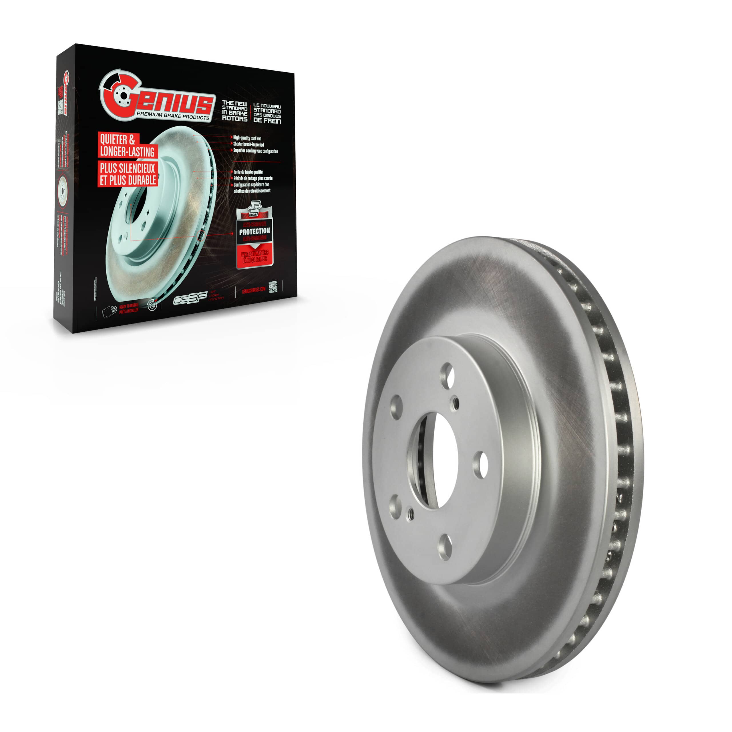 Genius - GCR-980750 - Front Disc Brake Rotor