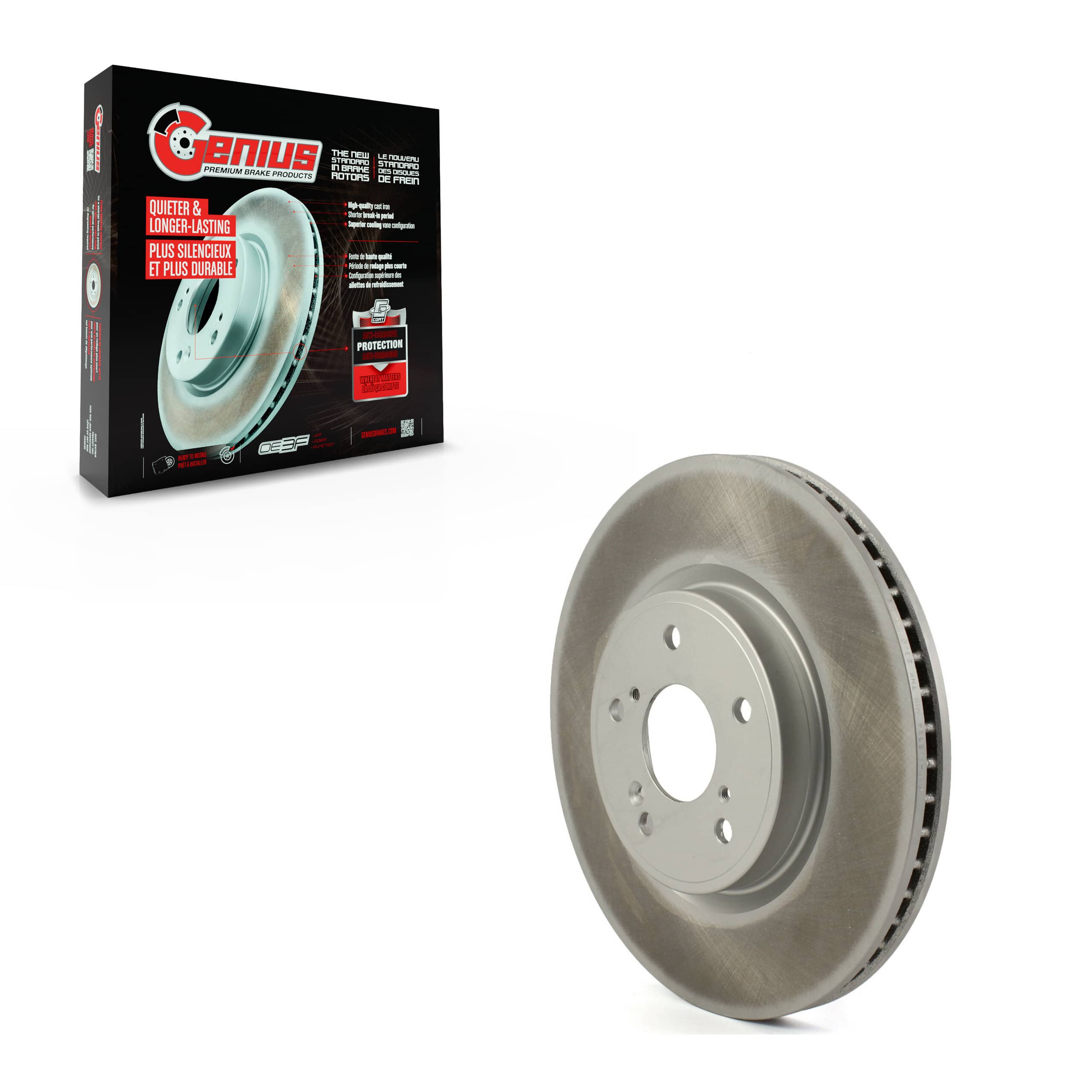 Genius - GCR-982124 - Front Disc Brake Rotor