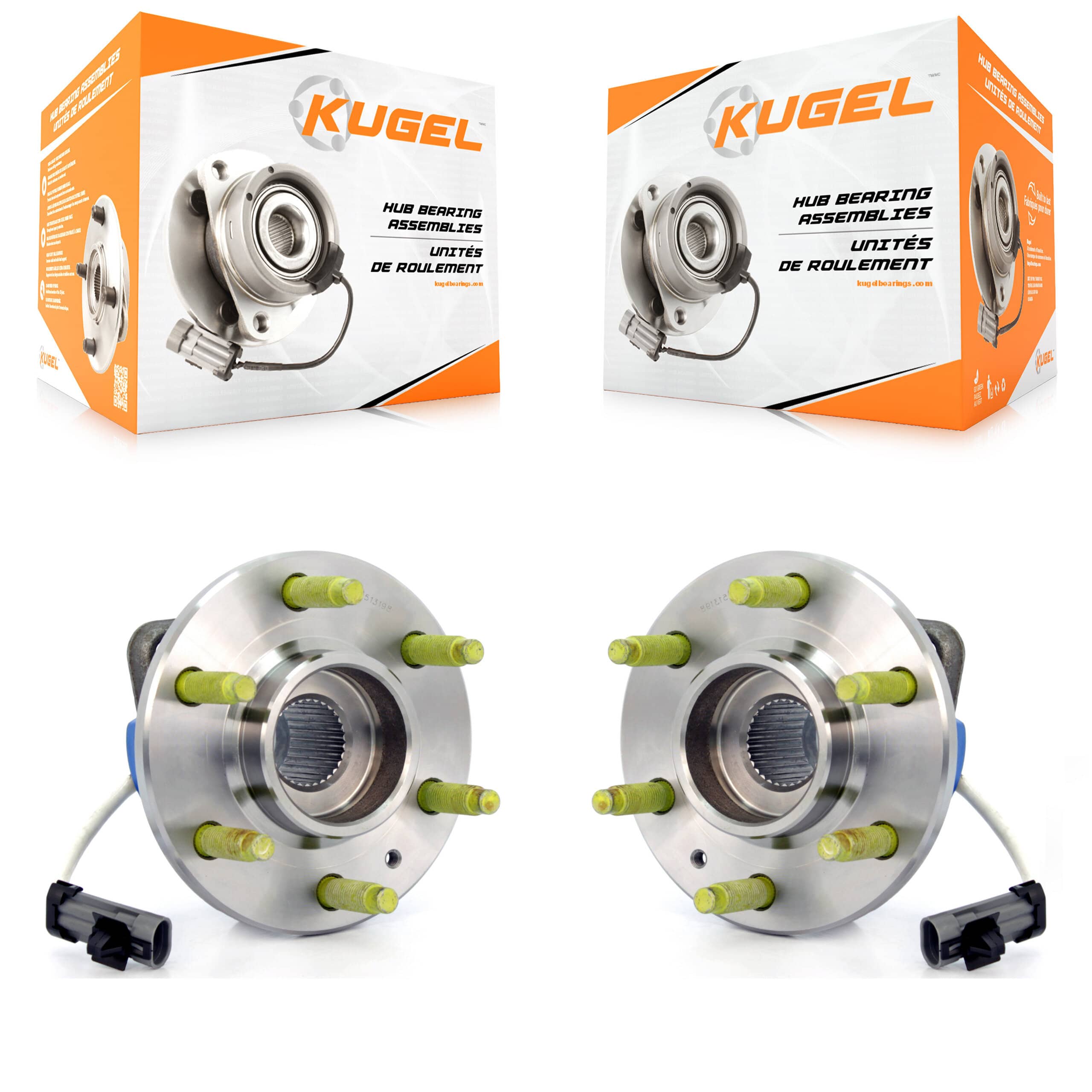Kugel - K70-100280 - Front Wheel Bearing and Hub Assembly Kits