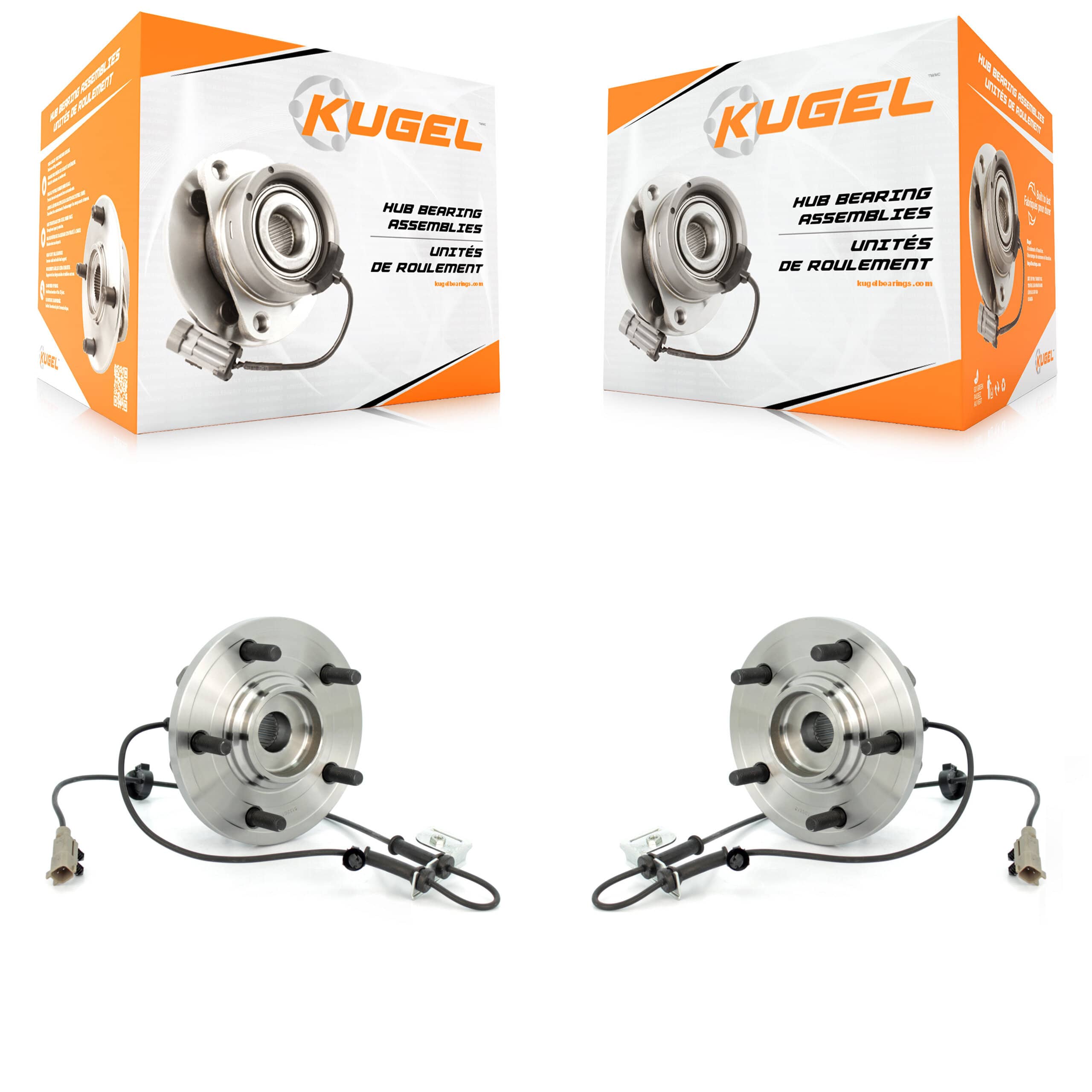 Kugel - K70-100281 - Front Wheel Bearing and Hub Assembly Kits