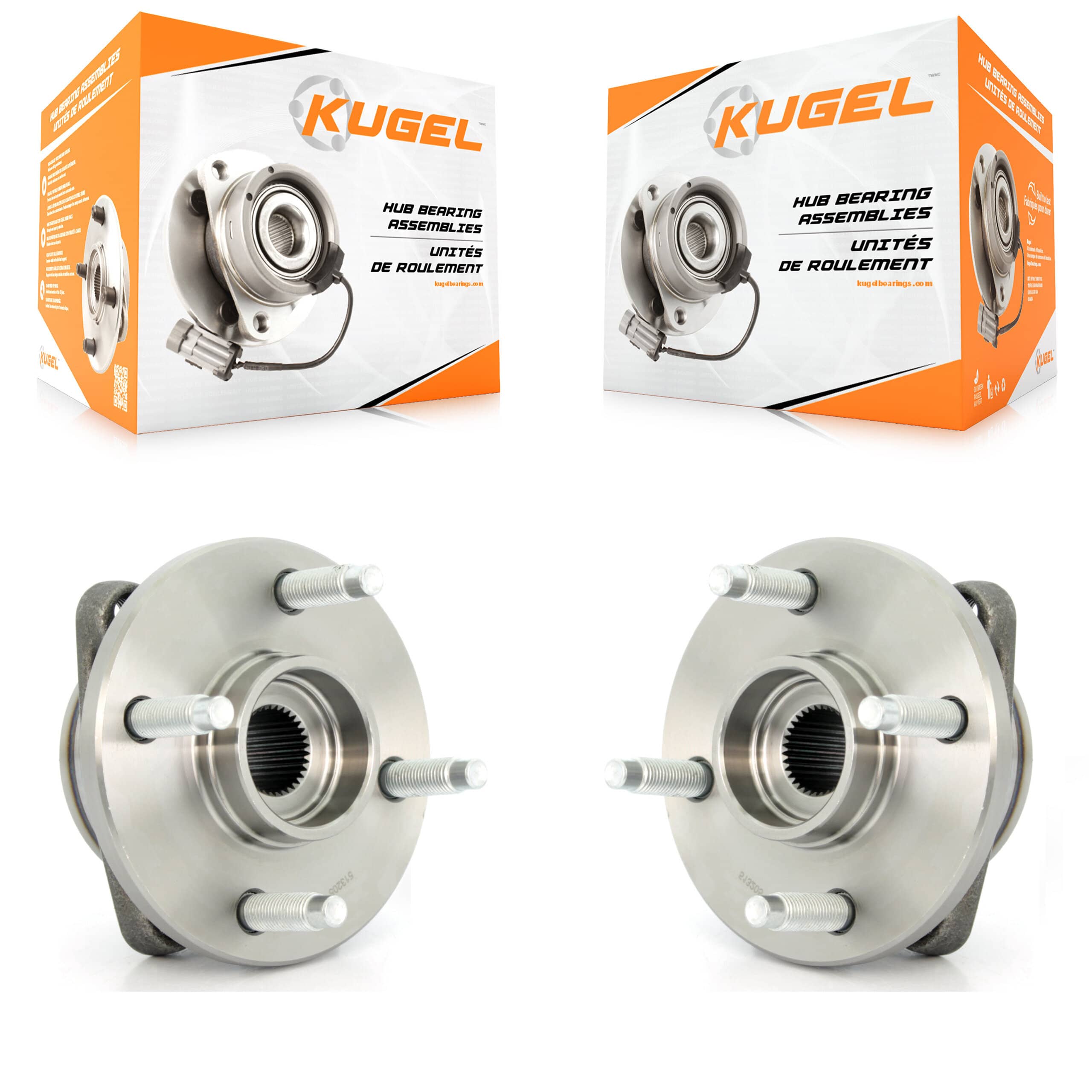 Kugel - K70-100283 - Front Wheel Bearing and Hub Assembly Kits