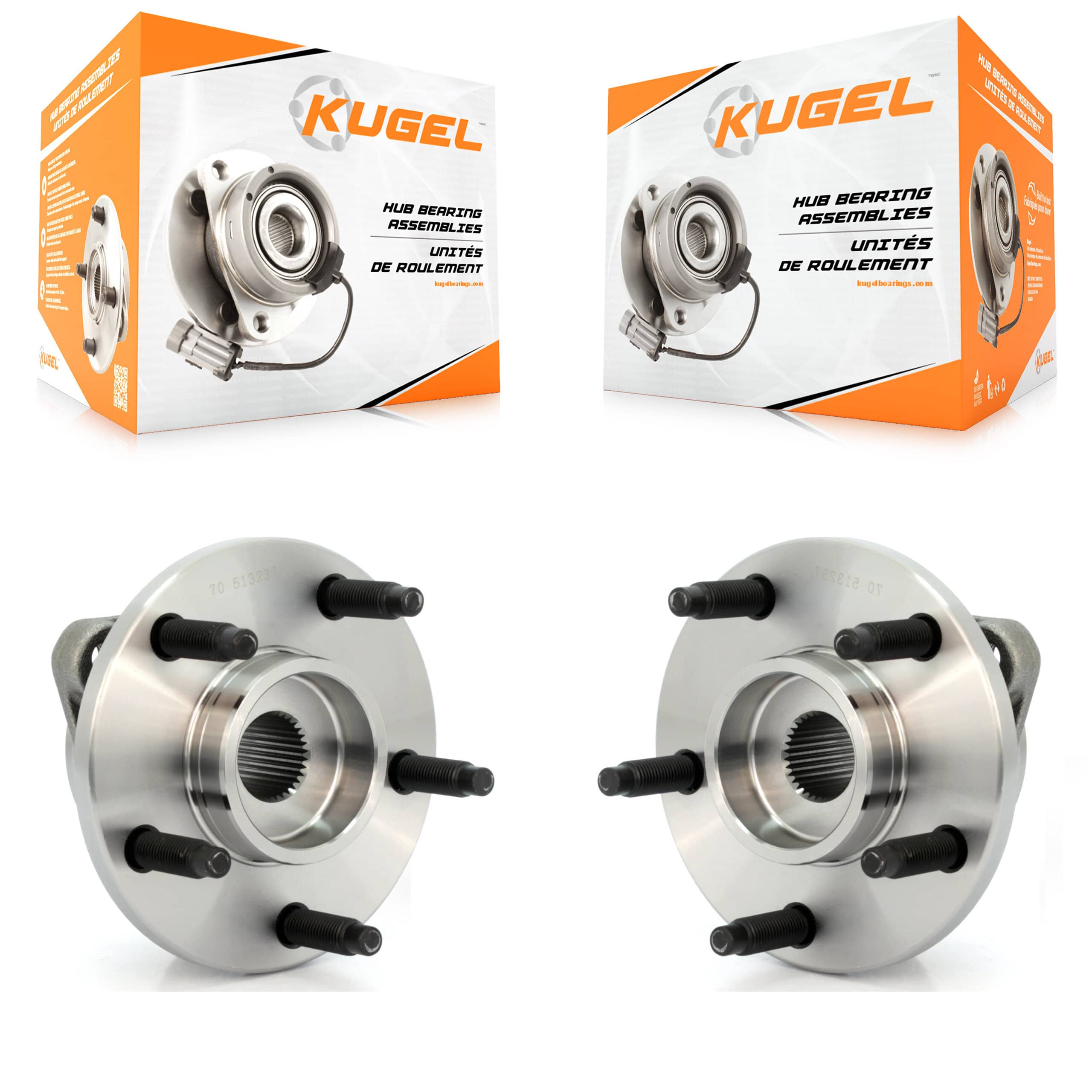 Kugel - K70-100304 - Front Wheel Bearing and Hub Assembly Kits