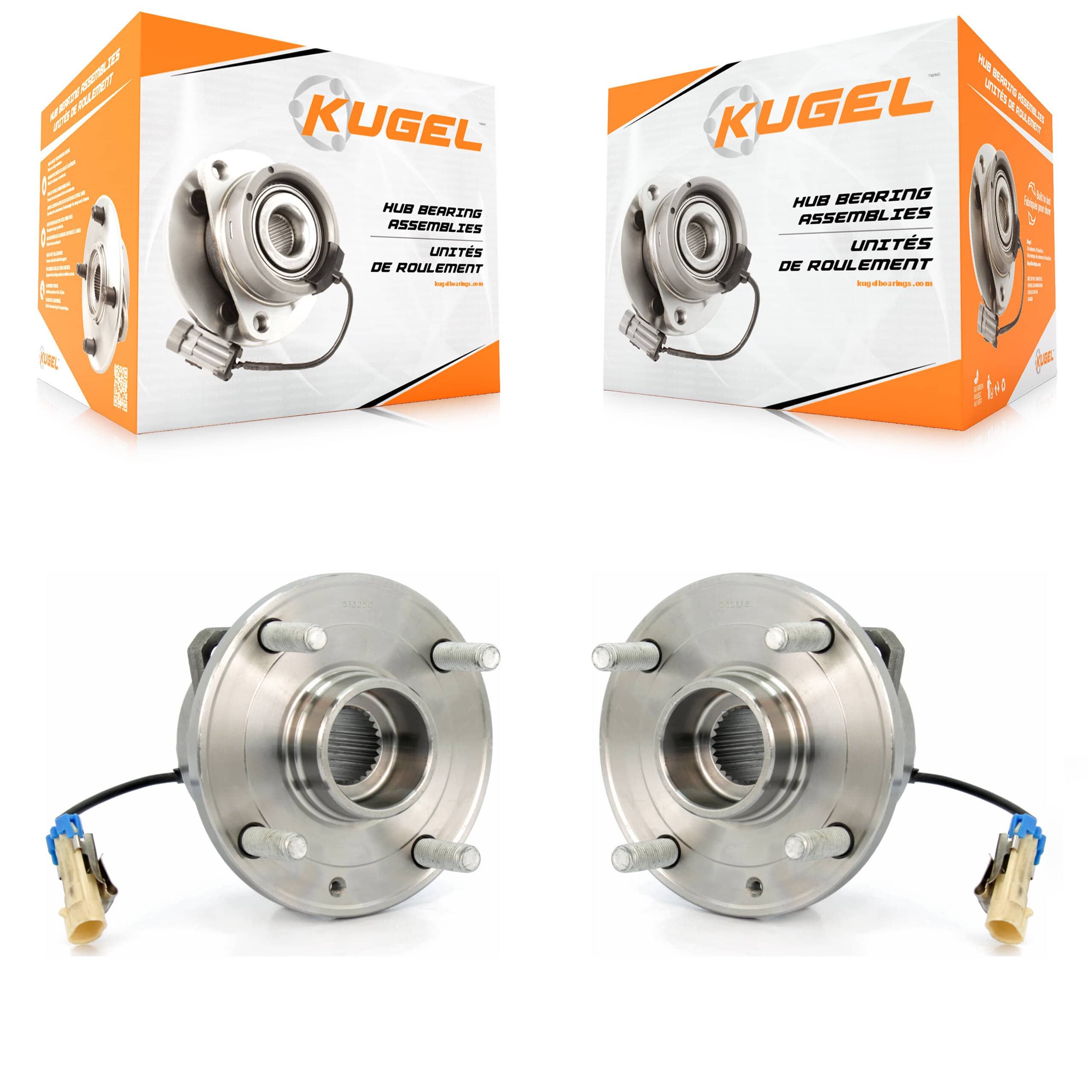 Kugel - K70-100307 - Front Wheel Bearing and Hub Assembly Kits