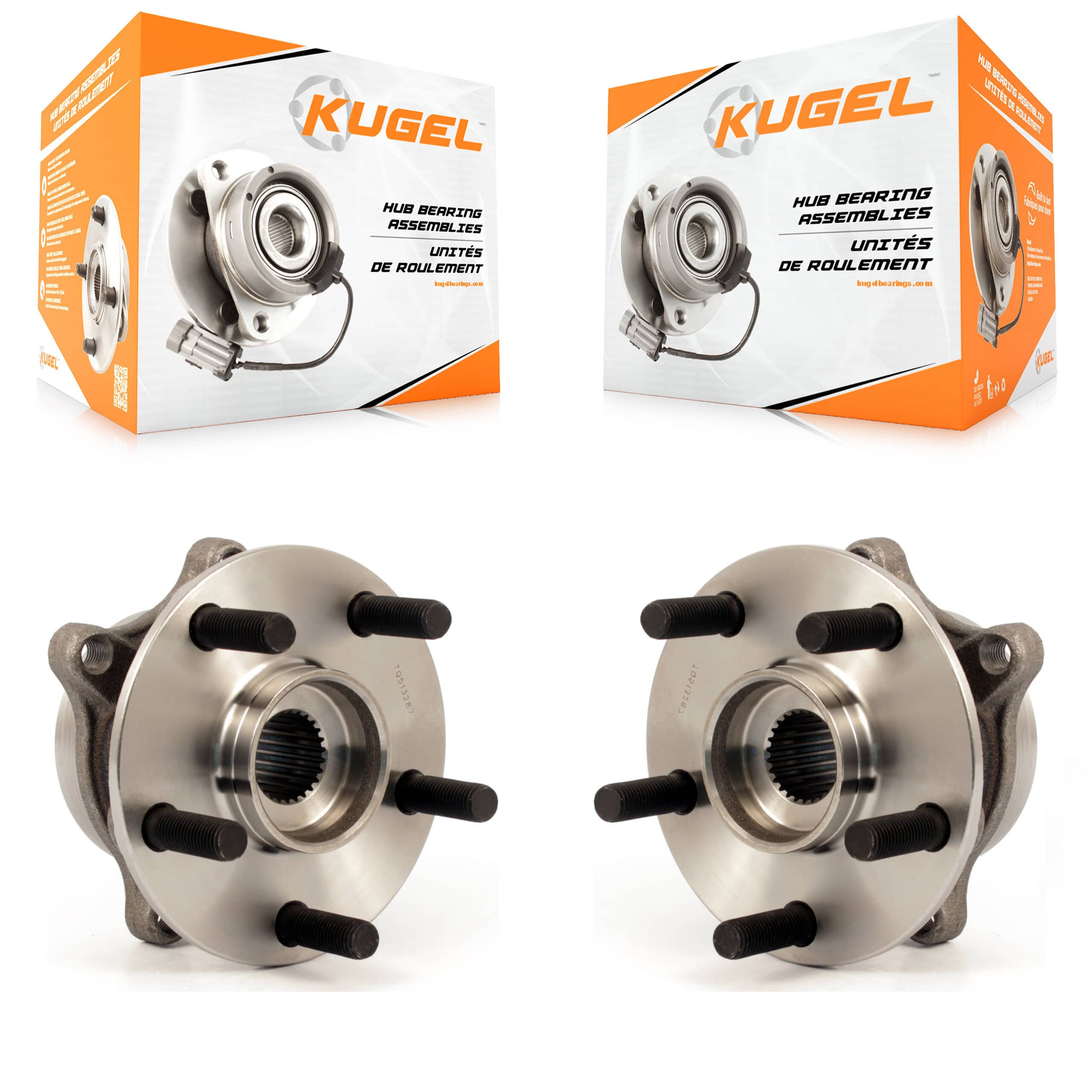 Kugel - K70-100336 - Front Wheel Bearing and Hub Assembly Kits