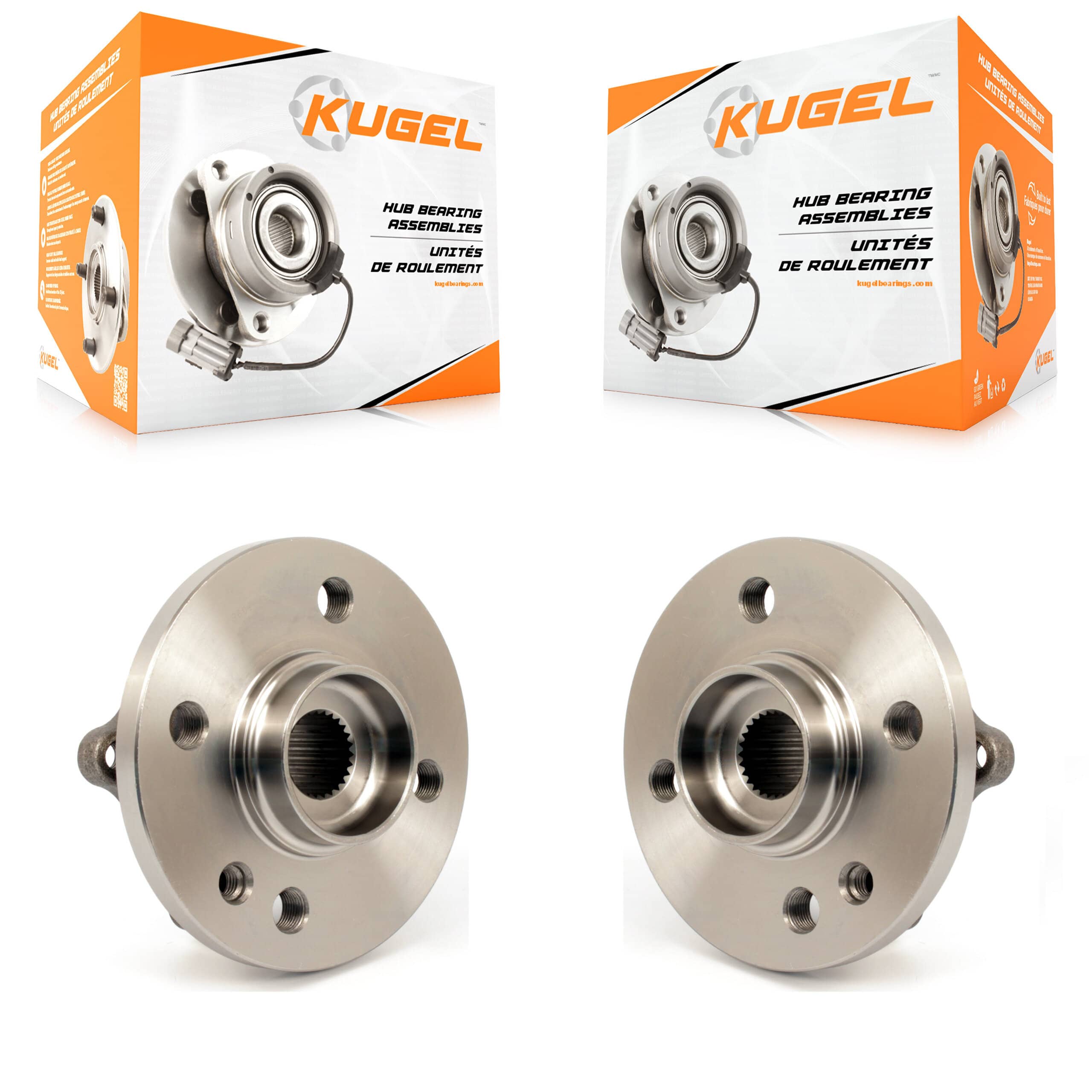 Kugel - K70-100349 - Front Wheel Bearing and Hub Assembly Kits