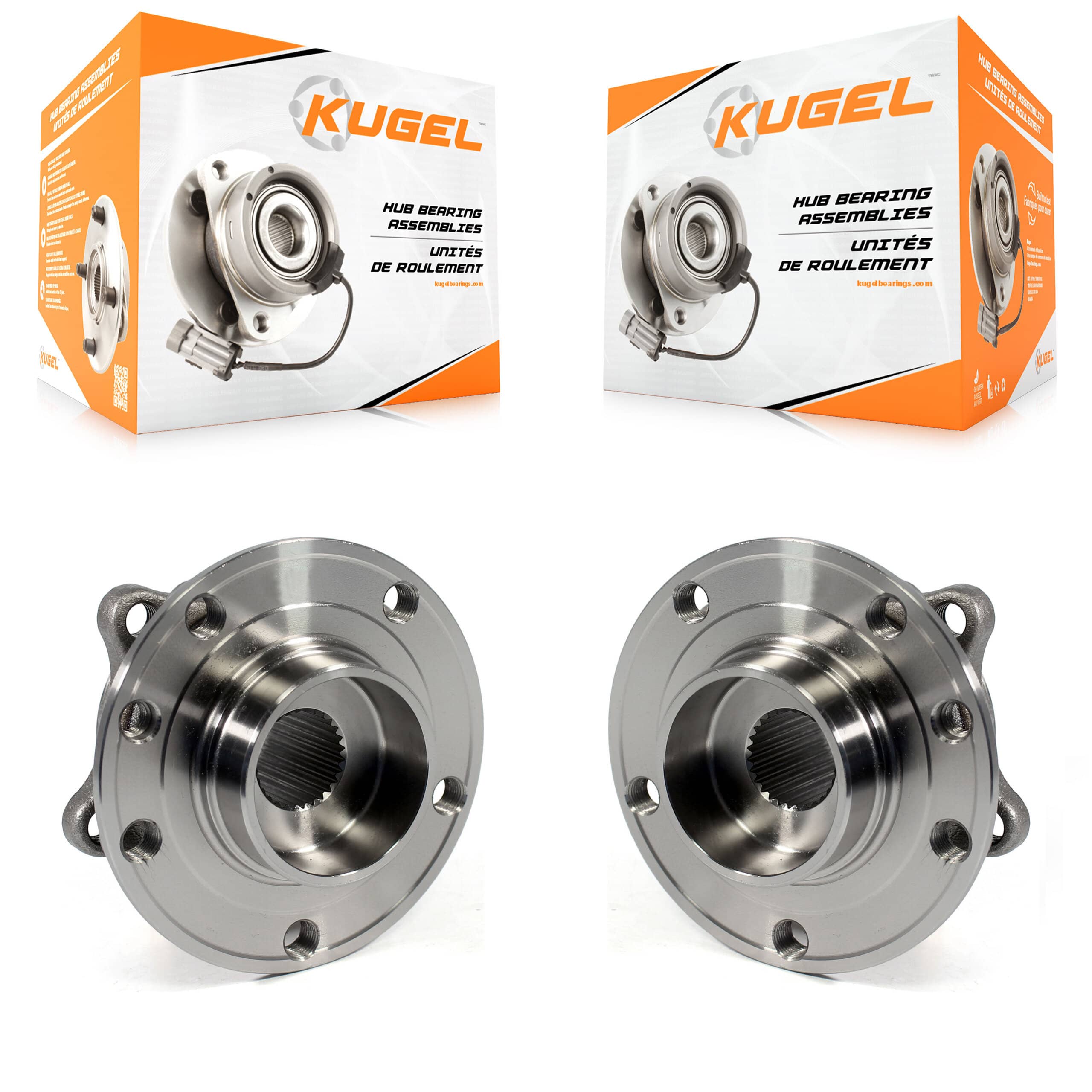 Kugel - K70-100365 - Front Wheel Bearing and Hub Assembly Kits