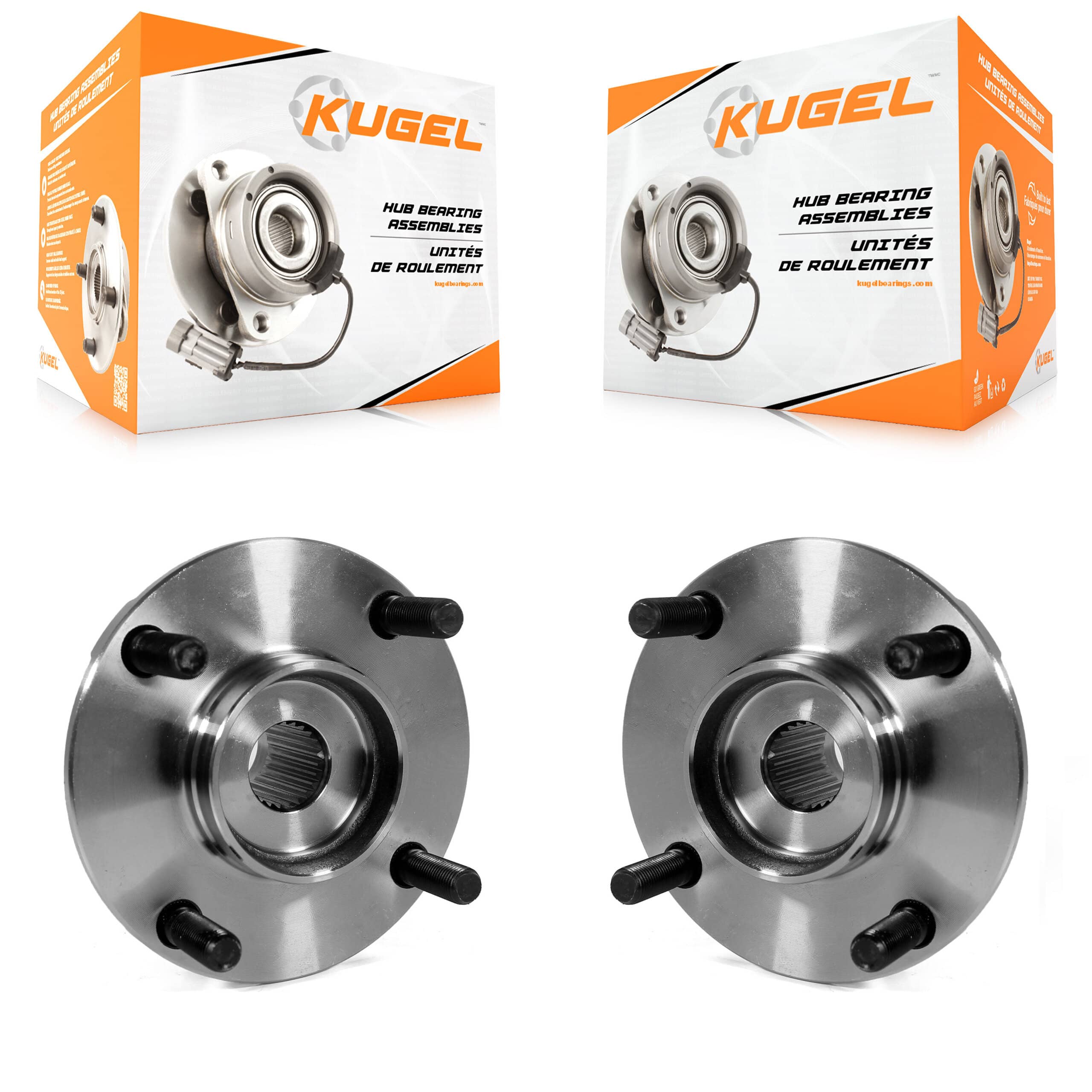Kugel - K70-100370 - Front Wheel Bearing and Hub Assembly Kits