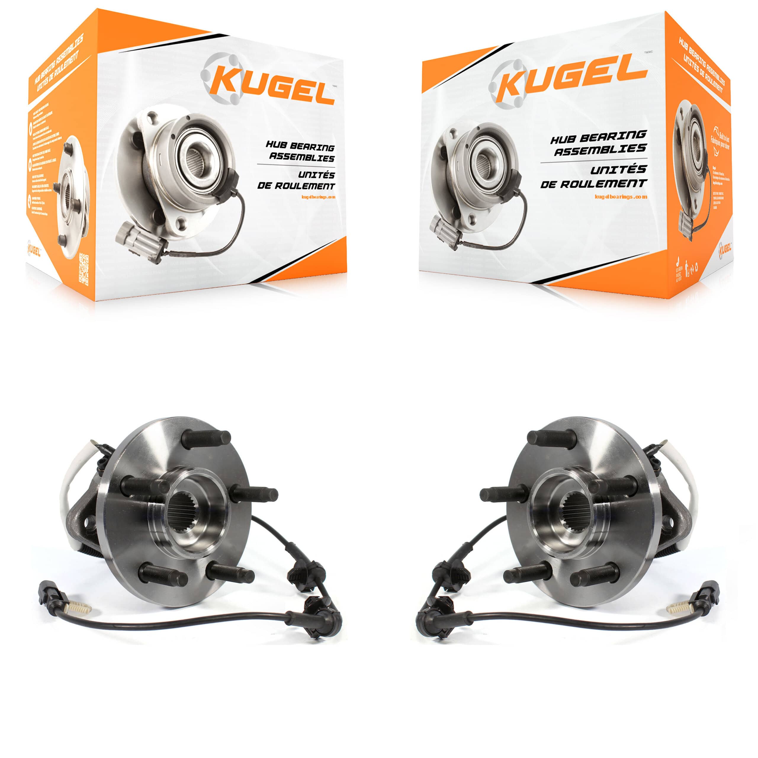 Kugel - K70-100445 - Front Wheel Bearing and Hub Assembly Kits