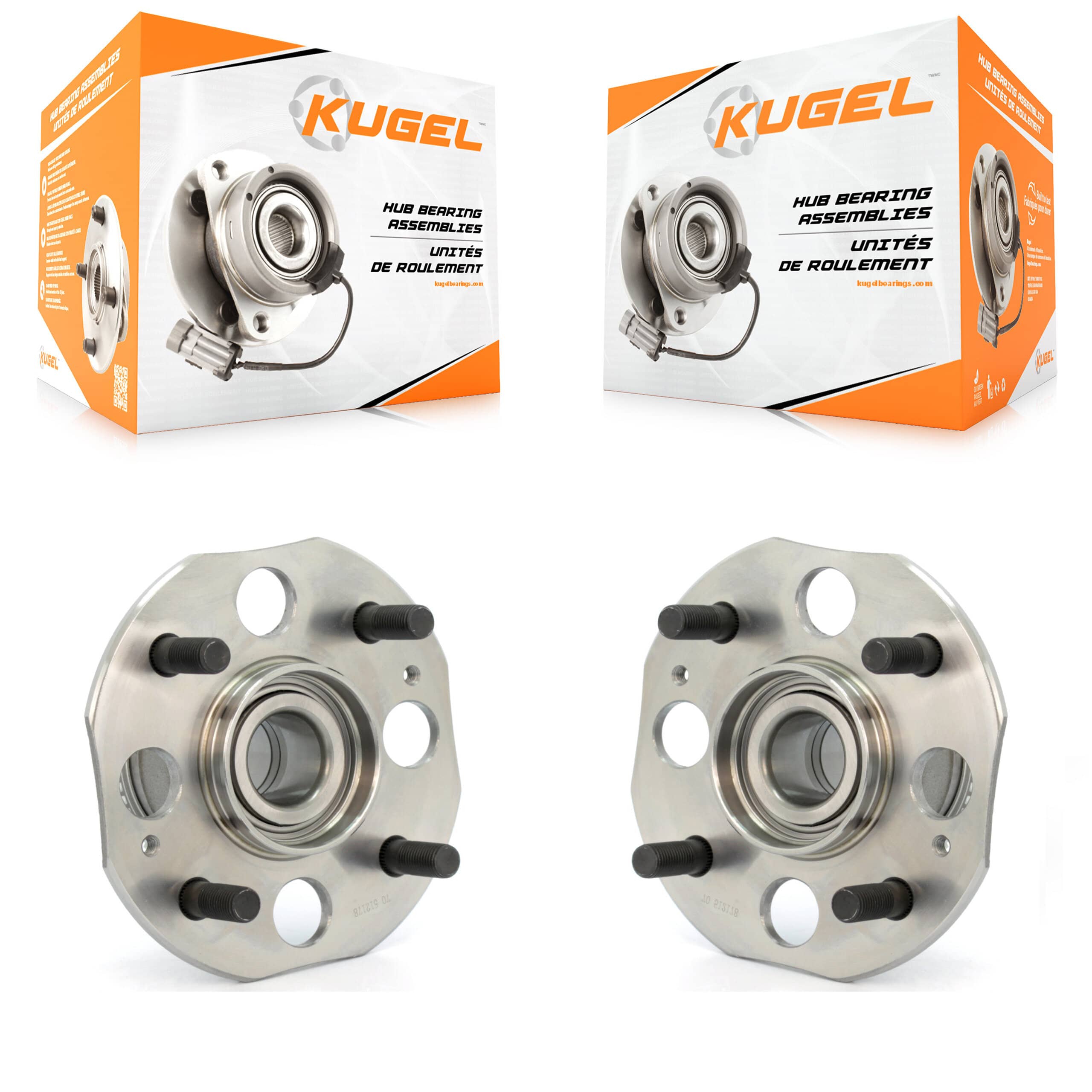 Kugel - K70-100586 - Rear Wheel Bearing and Hub Assembly Kits