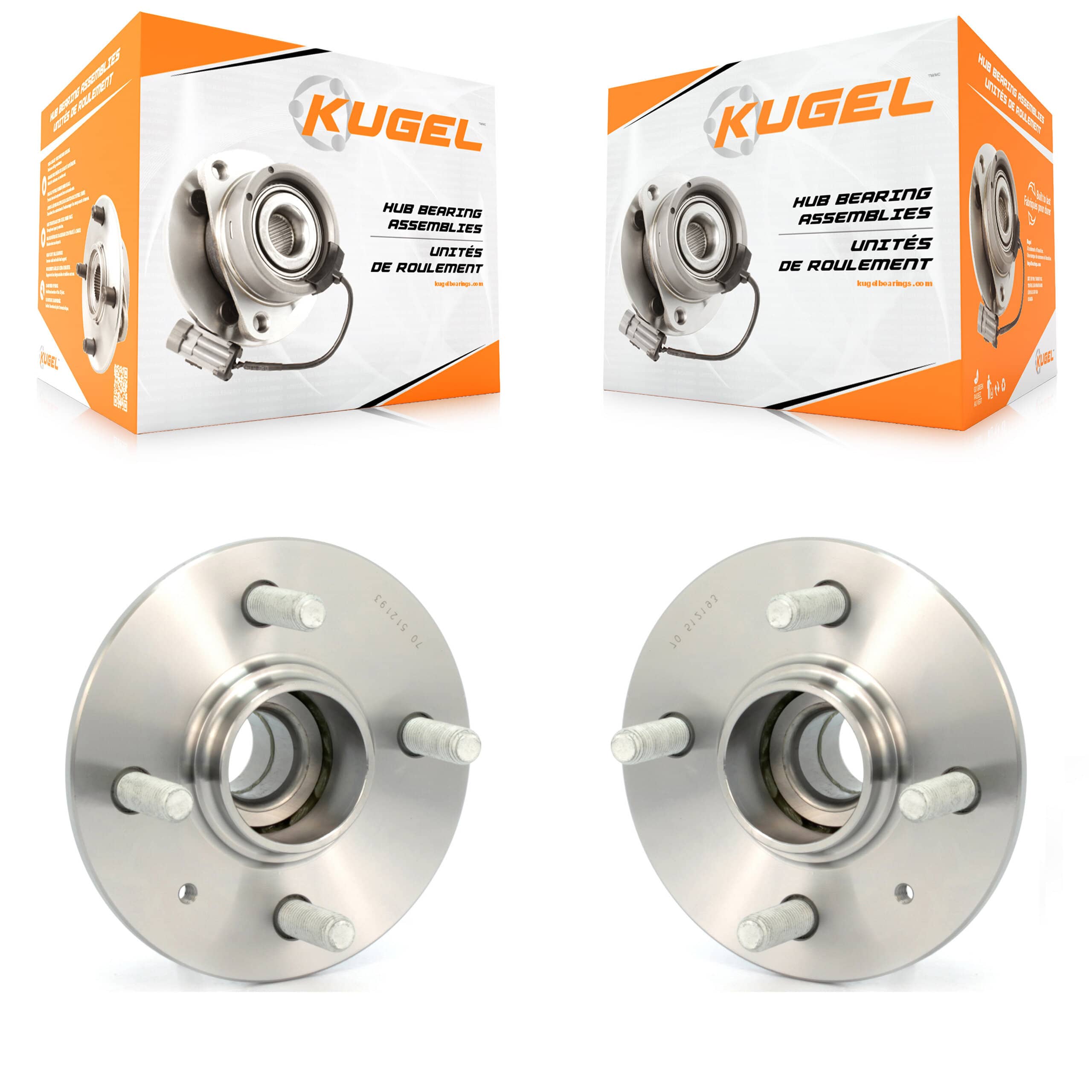 Kugel - K70-100595 - Rear Wheel Bearing and Hub Assembly Kits