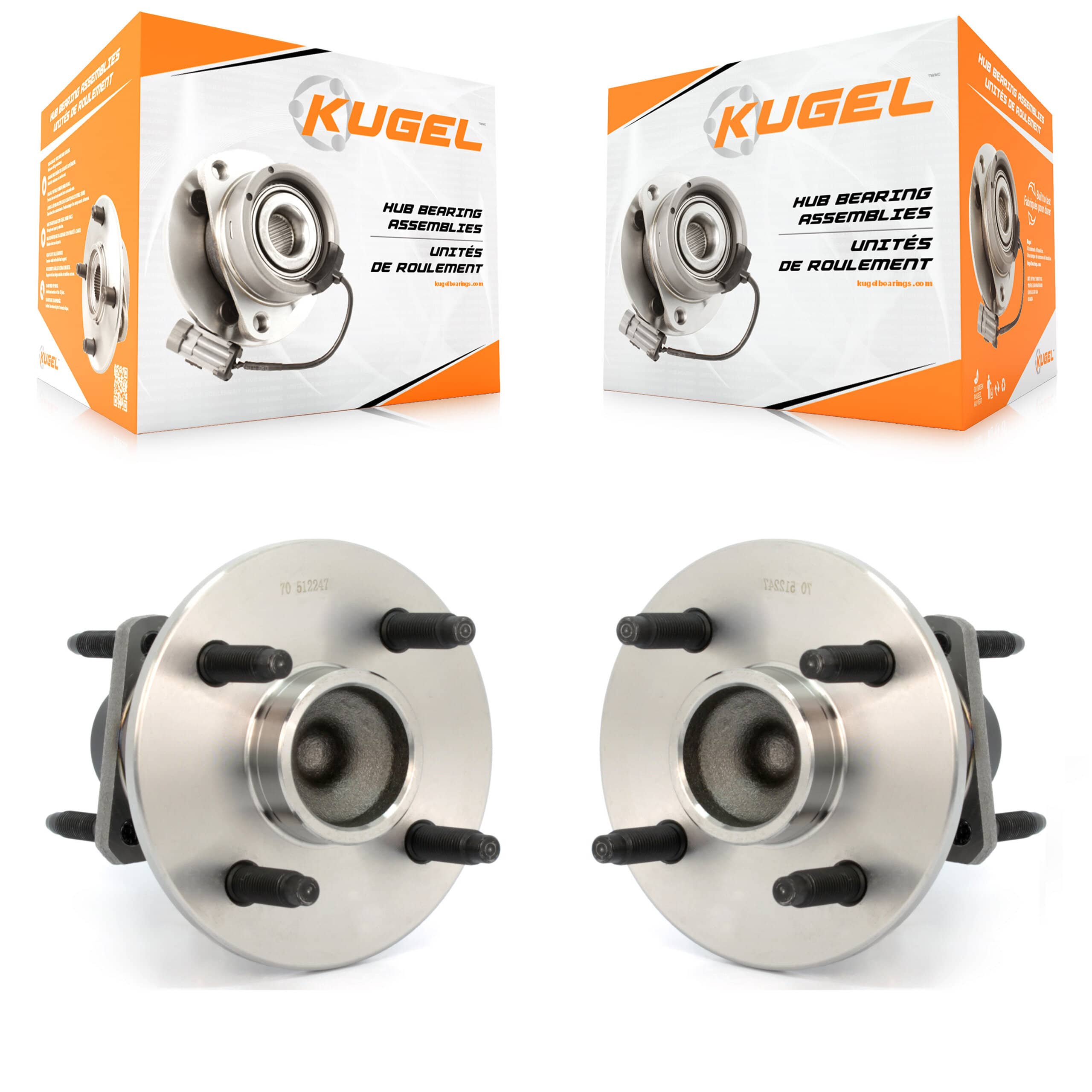 Kugel - K70-100616 - Rear Wheel Bearing and Hub Assembly Kits