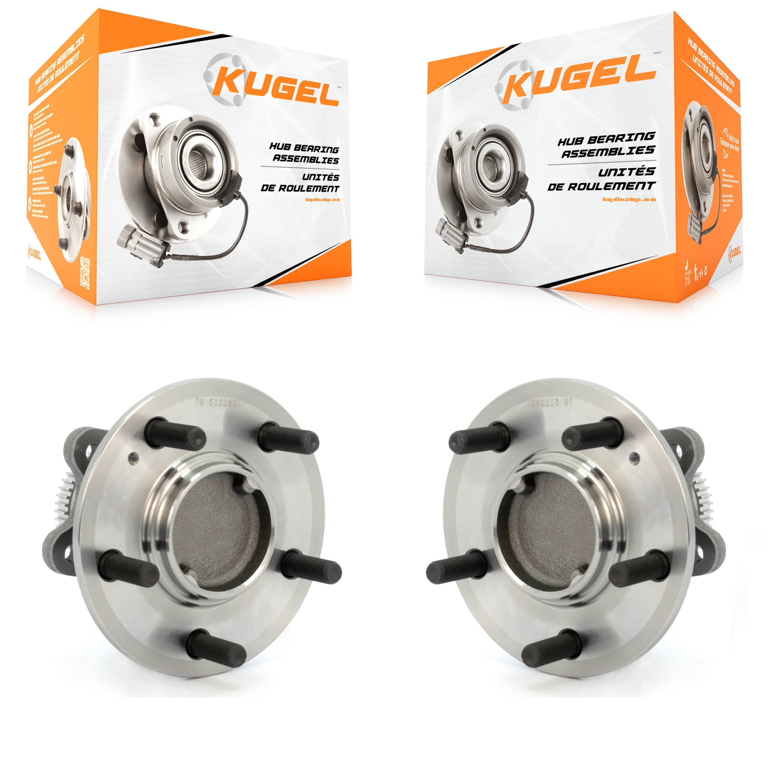 Kugel - K70-100623 - Rear Wheel Bearing and Hub Assembly Kits