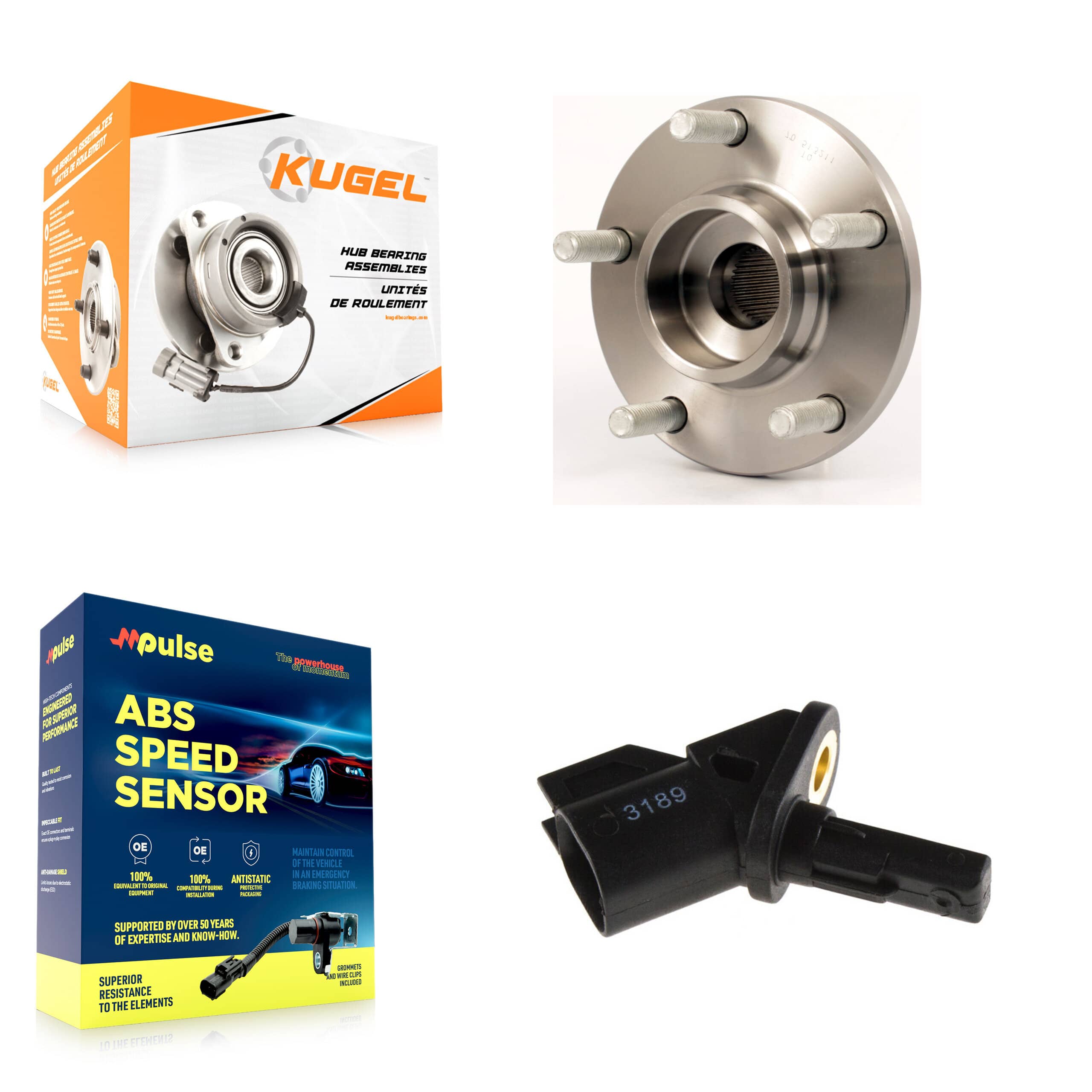 Kugel - K7S-100149 - Front Wheel Bearing and Hub Assembly Kits