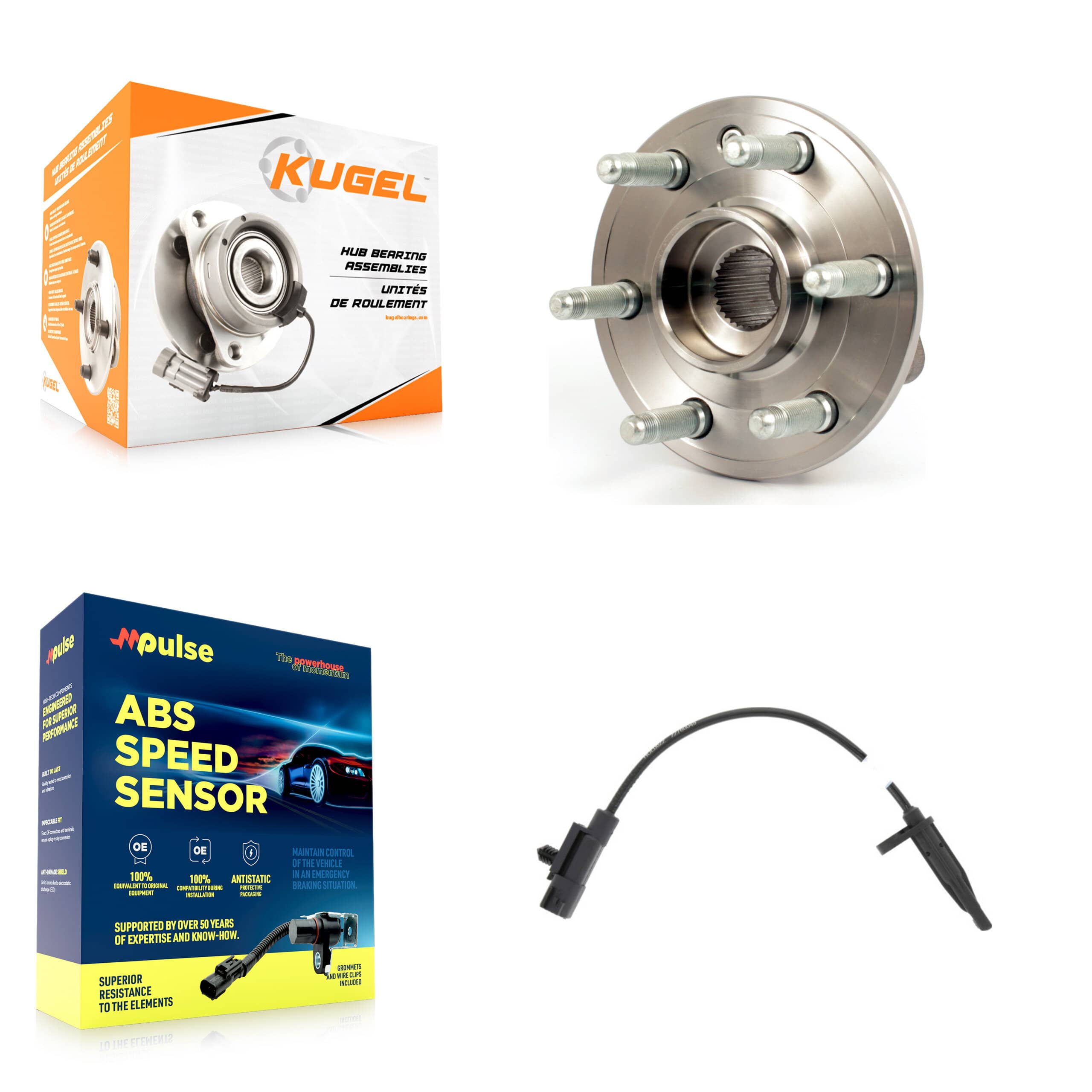 Kugel - K7S-100224 - Front Wheel Bearing and Hub Assembly Kits