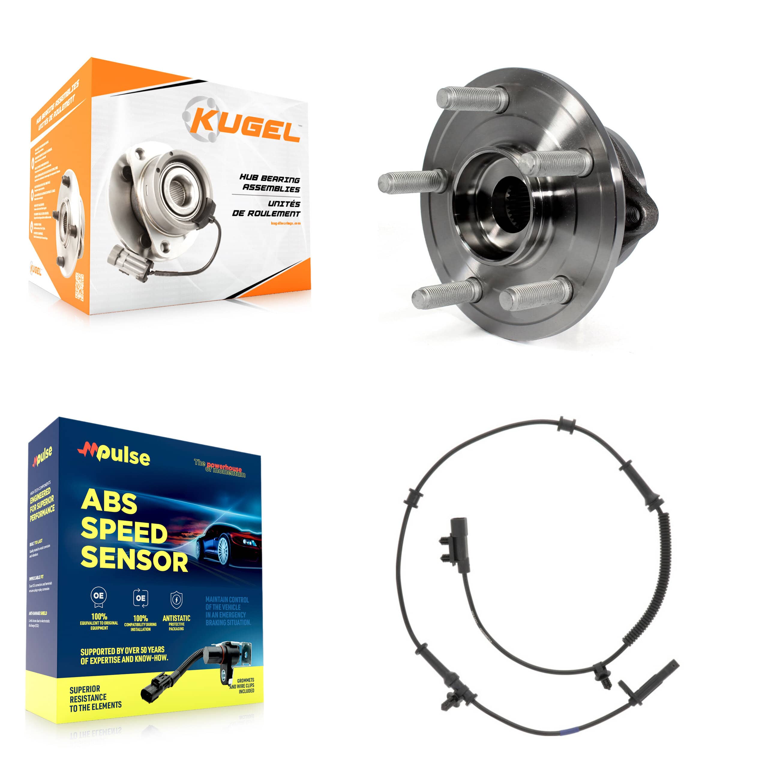 Kugel - K7S-100243 - Front Wheel Bearing and Hub Assembly Kits